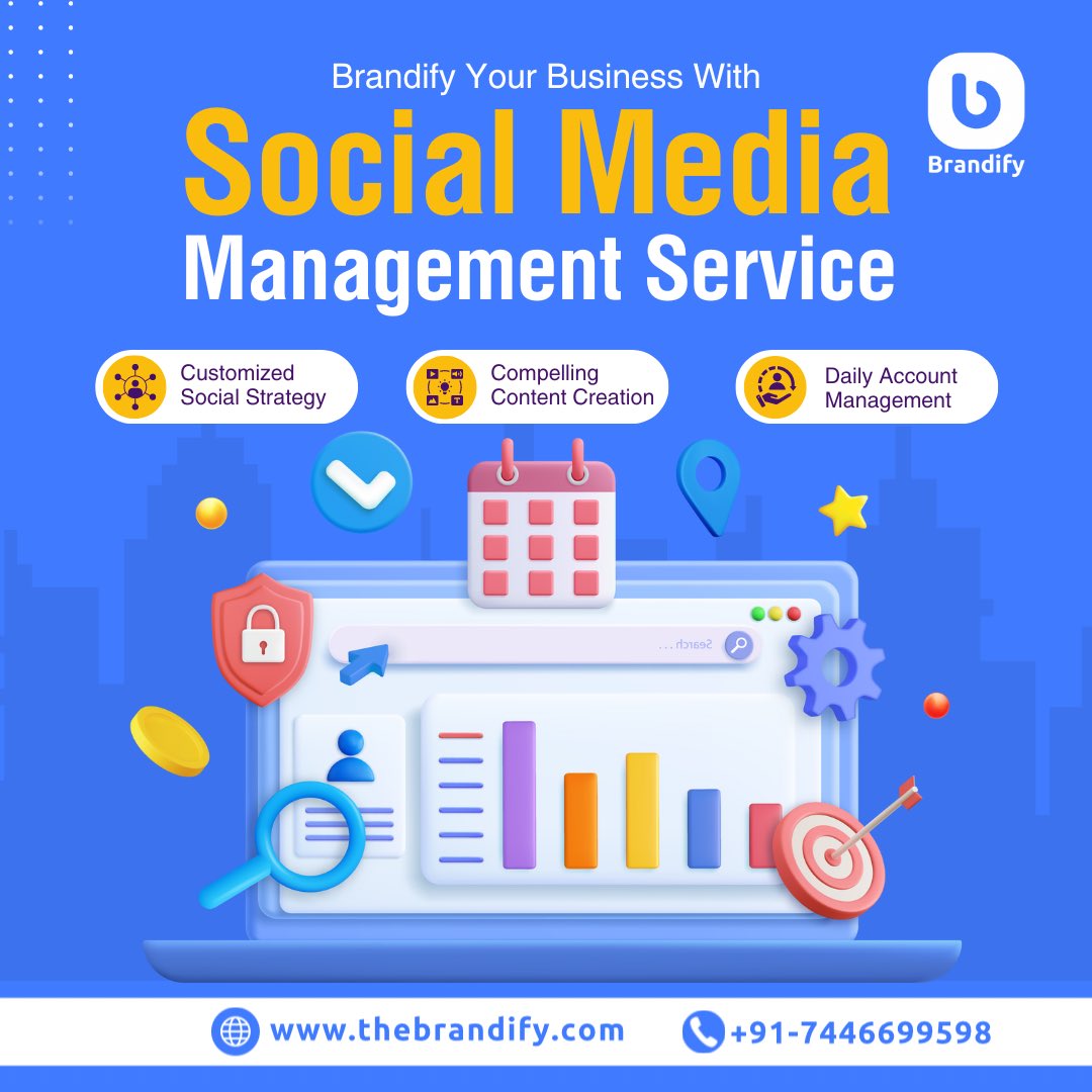 Social media management and optimization are vital for enhancing brand presence, engaging with audiences, and driving business growth.

#Brandify 

#SocialMediaStrategy #DigitalMarketing #OnlinePresence #SocialMediaSuccess #BrandOptimization #AudienceEngagement #BusinessGrowth