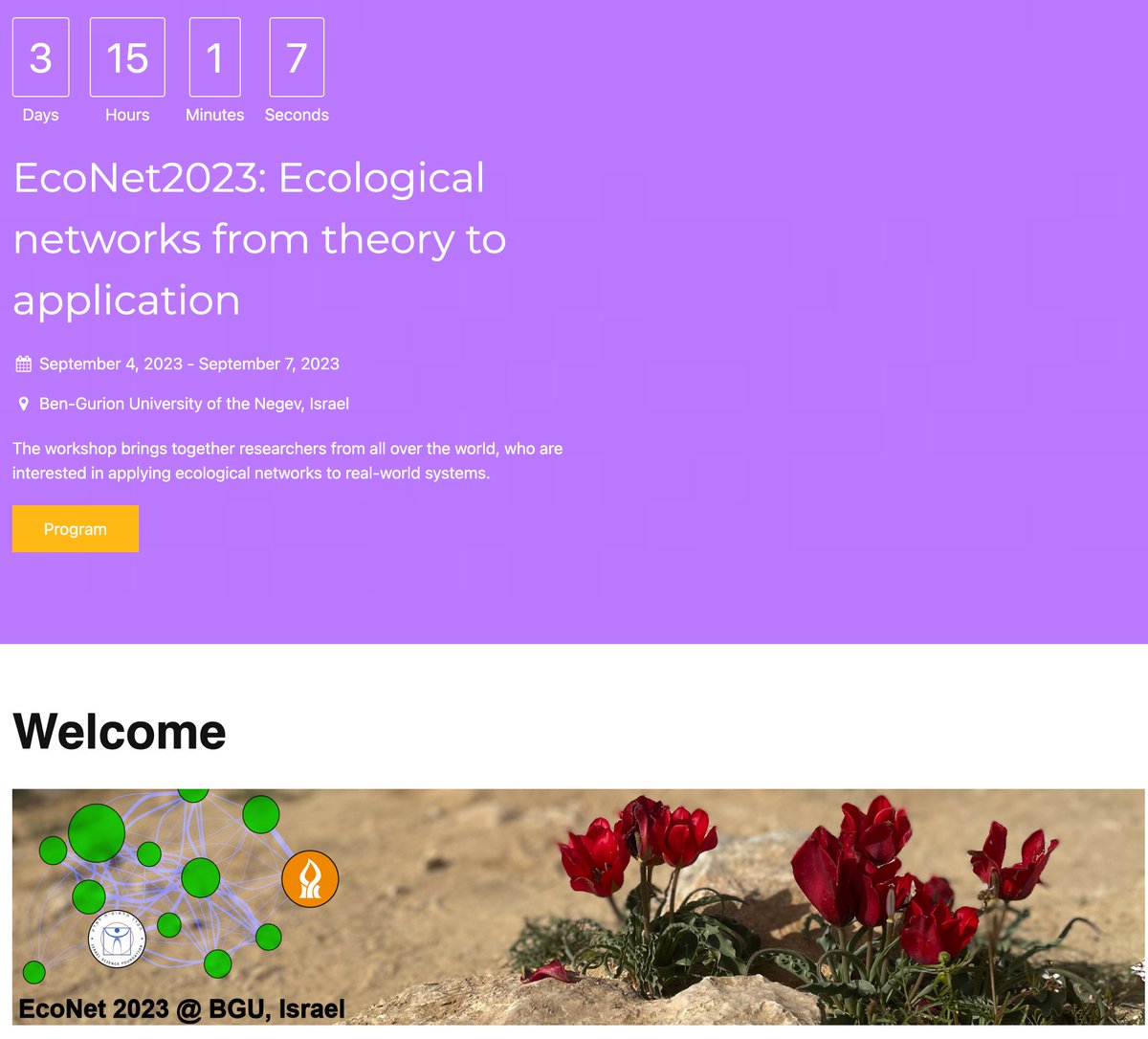 Now that the preparations are finished, #EcoNet2023 is happening soon! I am so excited, this will be enriching and fun 😀  lifewp.bgu.ac.il/wp/econet2023/