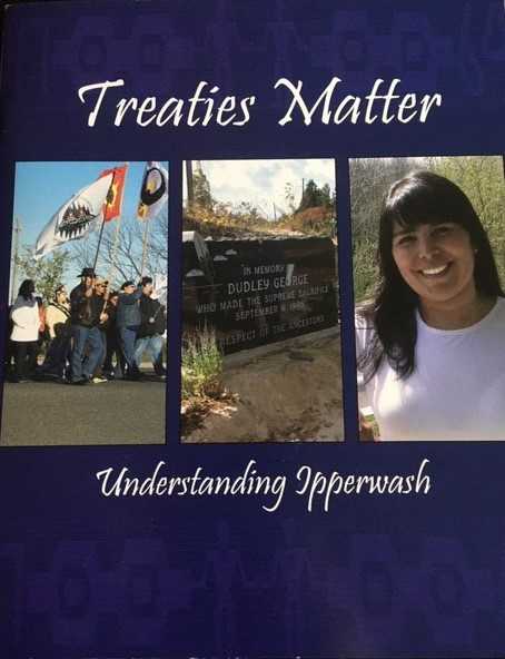 Today marks the 28th anniversary of the Ipperwash Crisis.

Learn about events that lead up to the shooting death of land defender Dudley George in 1995 and the aftermath.

To purchase, visit: goodminds.com/products/treat…

#Teachers #Ipperwash