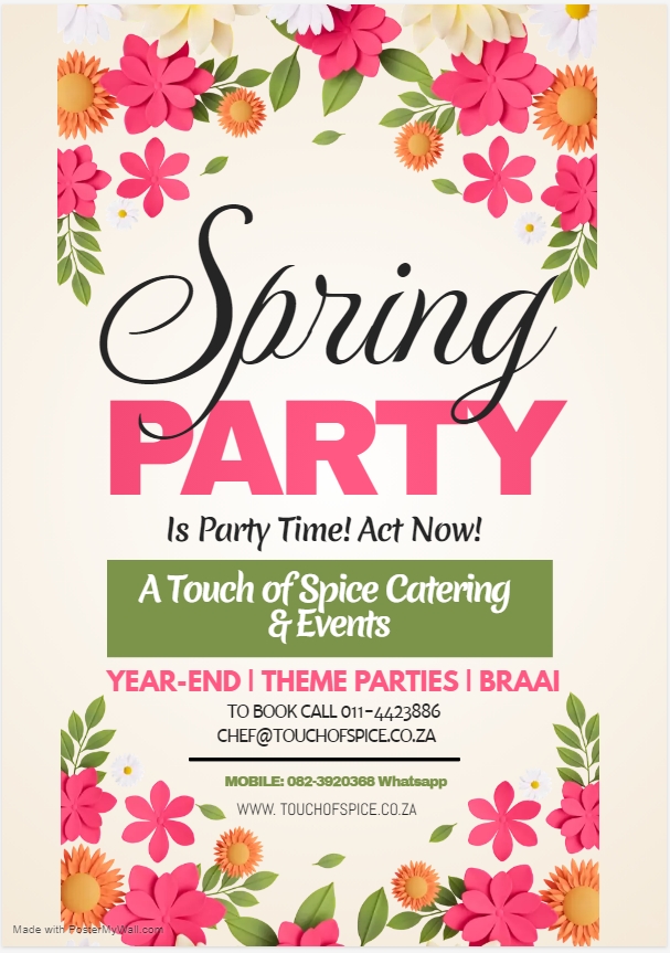 spice_touch's tweet photo. Spring is the time for new beginnings and fresh ideas.

The warmer weather energizes us, and we tend to become more creative.

It's also the perfect time of the year to host events!
If you are planning a spring event that includes catering, call A Touch of Spice Catering &amp; Events https://t.co/EvNHk8JG0a