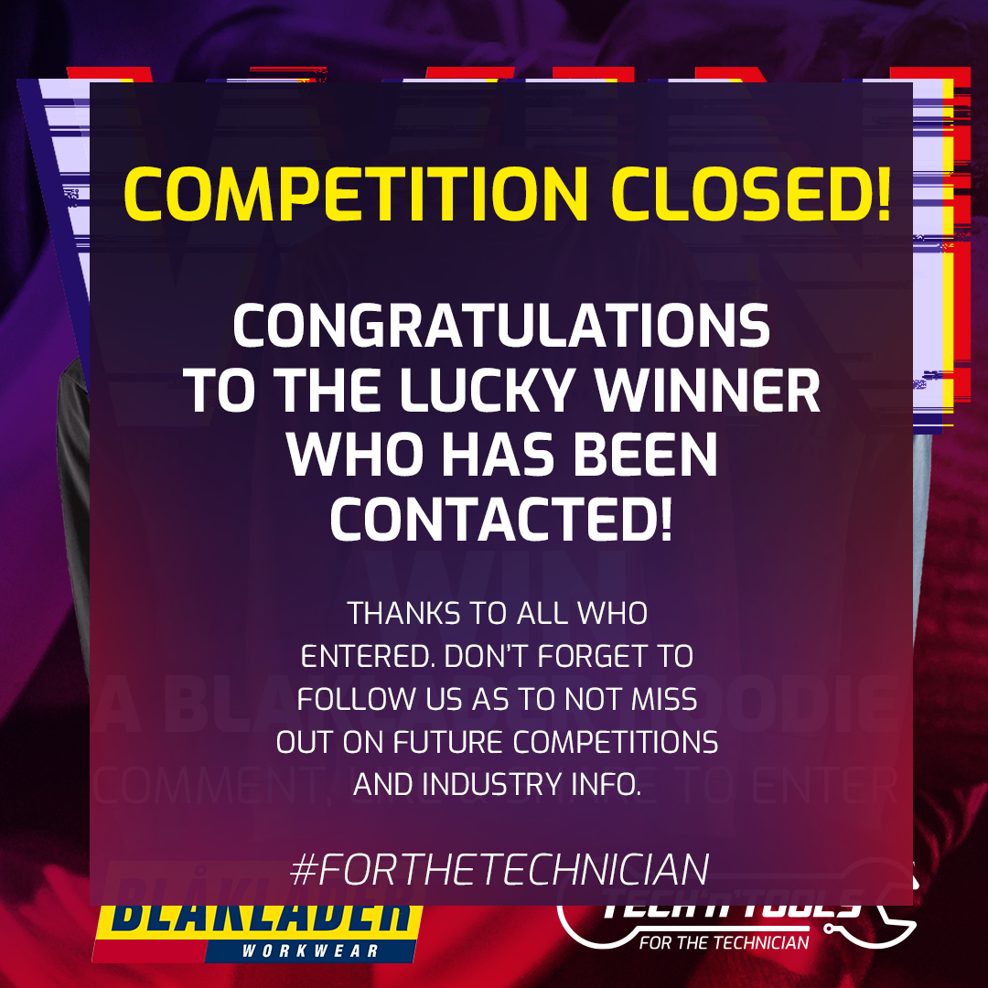 Congratulations to the lucky winner of our Blaklader competition who has been contacted! 🎉

Thanks to all who entered and don't forget to follow us @techntoolsie as to not miss out on future competitions and tech industry info.

#forthetechnician #tnt #competition #blaklader