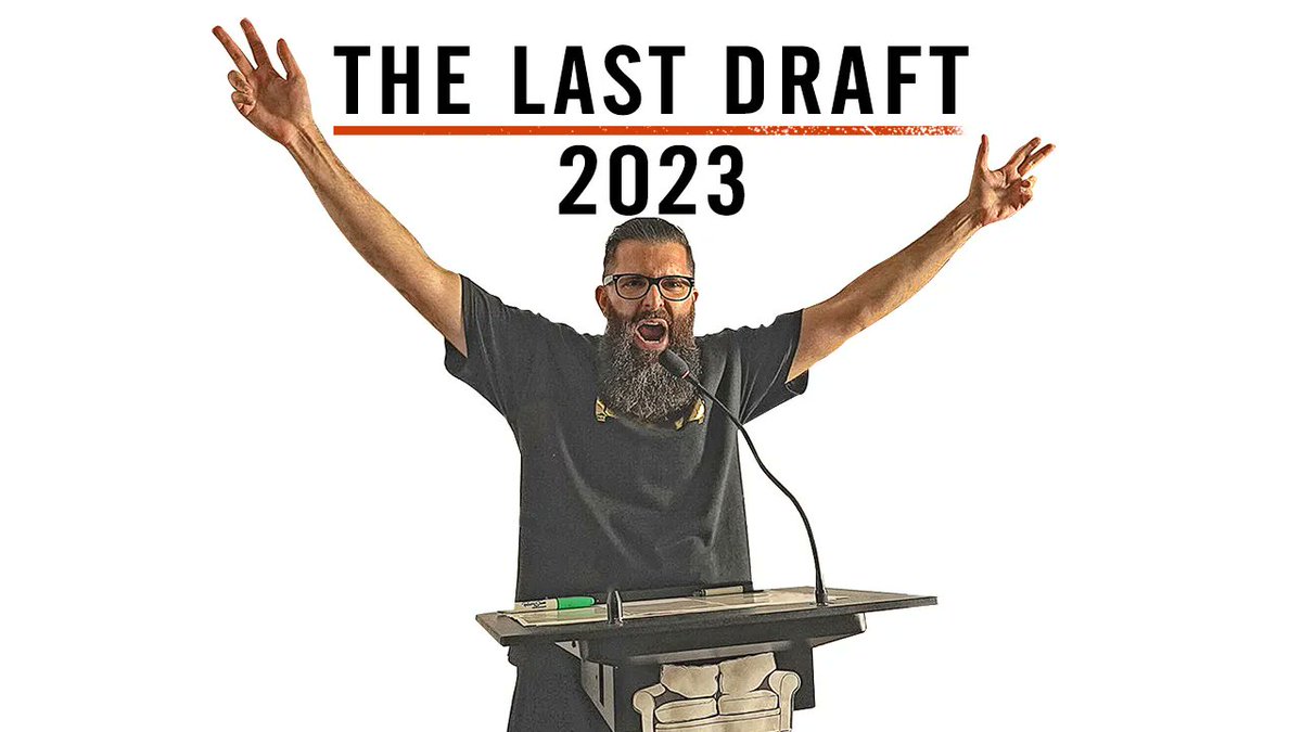 fantasycouch's tweet photo. The new 2023 Couch Draft Party video will Premiere tonight @ 9pm eastern

Join the watch party with me and the couch fam 🛋🍿 #TheLastDraft https://t.co/EKVudFRDXR