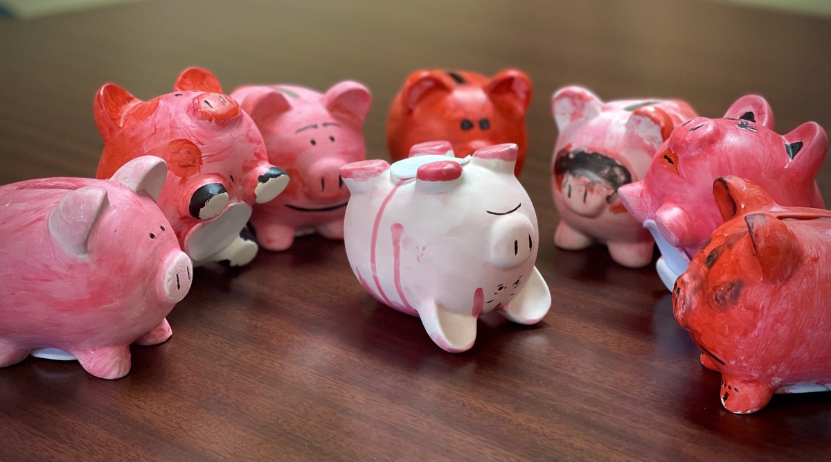 Check out our unique collection of piggy banks! Our residents got carried away personalizing and making a mess together. 😆
#ArtsAndCrafts #PiggyBank
