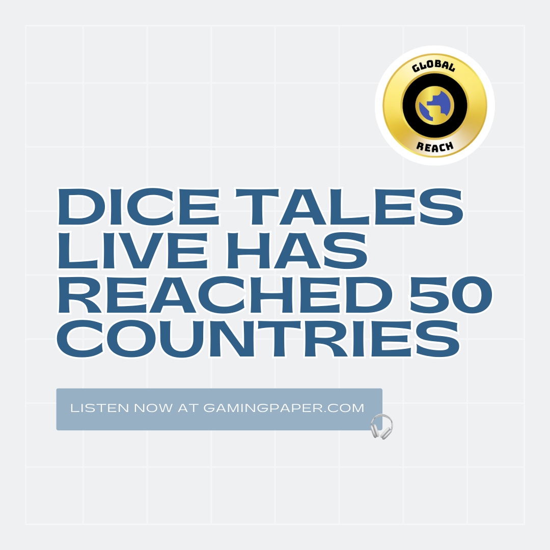 We have exciting news: Dice Tales Live has reached 50 countries! 🌎

If you need a new podcast to add to your lineup, tune into Dice Tales Live! Plus, you can check out their archive of episodes and start at the beginning...if you dare.

Listen here: l8r.it/tHDv 🎧