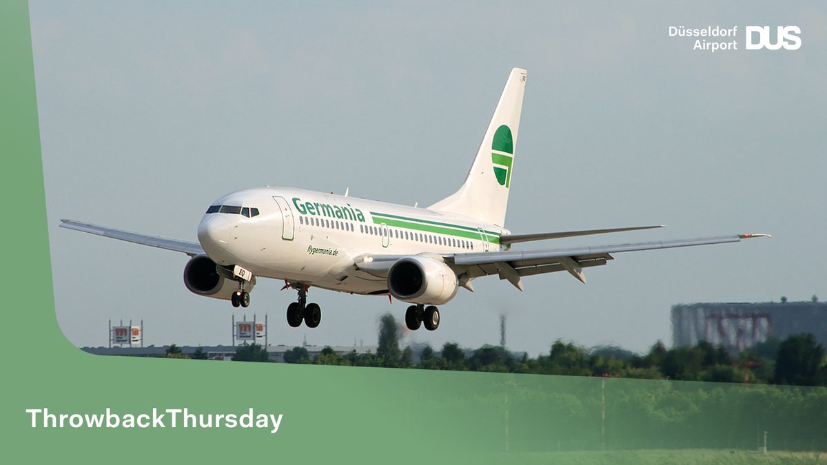 dusairport's tweet photo. #ThrowbackThursday: #Germaniaie #Boeing B737-75B (D-AGEQ) im Juni 2009 am #dusairport. Die Maschine wurde im Juli 1998 noch ohne Winglets an Germania ausgeliefert und verblieb ihre ganze aktive Karriere bei der Airline. 📸 Rainer Spoddig #tbt #throwbackspotting #throwback https://t.co/xSCQFIS0CC