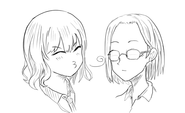 #今月描いた絵を晒そう
絵柄の模索の途上みたいな感じー 