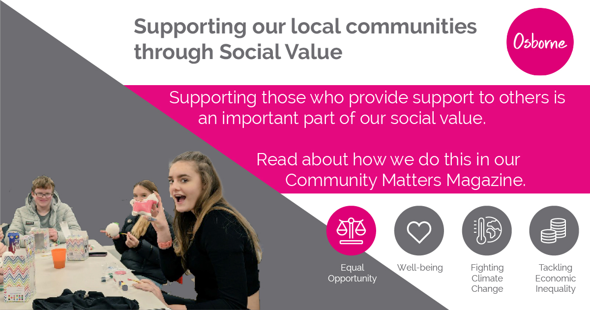 Carers can be an invisible support within each community. So, supporting them is an important part of social value. ow.ly/cpvQ50PcEVz #EqualOpportunity #SocialValue #YoungCarers