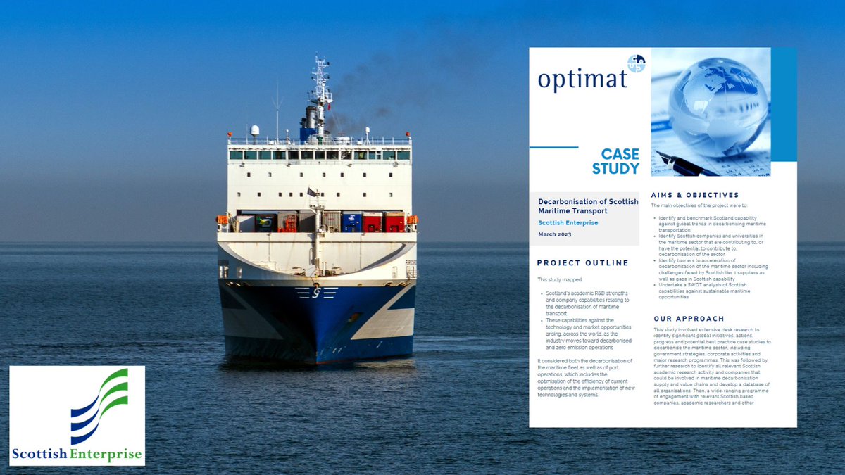 Optimat Ltd (@optimat) on Twitter photo Optimat Case Study:
#Decarbonisation of Scottish #Maritime #Transport
Study on the decarbonisation of the maritime fleet as well as port operations, including the implementation of new technologies and systems.
<a href="/scotent/">Scottish Enterprise</a>
optimat.co.uk/about-optimat/… Optimat Case Study:
#Decarbonisation of Scottish #Maritime #Transport
Study on the decarbonisation of the maritime fleet as well as port operations, including the implementation of new technologies and systems.
<a href="/scotent/">Scottish Enterprise</a>
optimat.co.uk/about-optimat/…