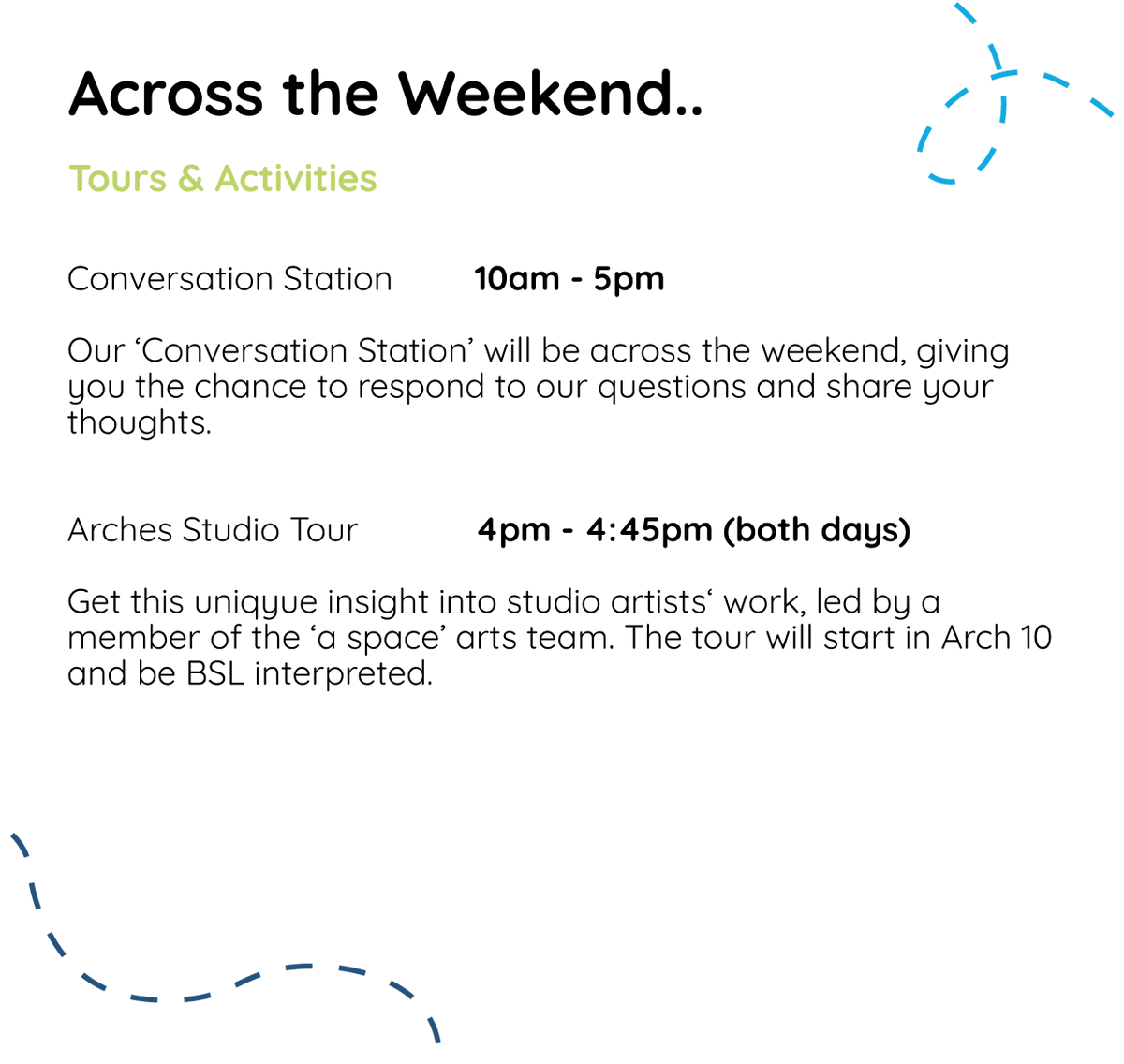 aspacearts's tweet image. We&apos;d love for you to get involved in our Conversation Station over the weekend of Open Studios!

#ArchesStudiosSouthampton #AOS2023 #ArchesOpenStudios2023 #WhatsOnSouthampton #VisitSoton #VisitHampshire #LetsCreate #ArtistLed #SupportLocal #HantsDayOut #SouthamptonFocus