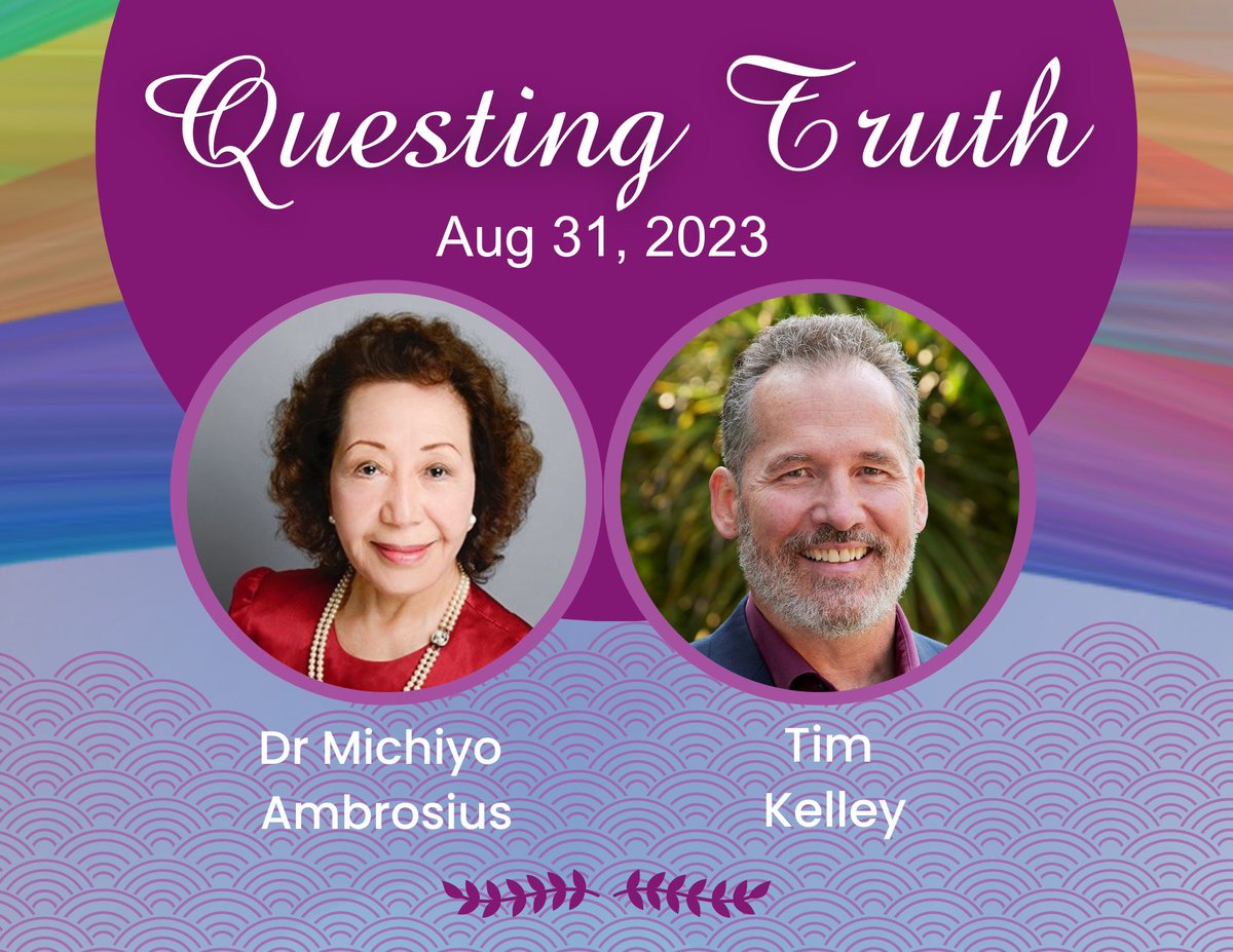 DrMichiyo's tweet photo. Join us TODAY 8/31 @12pPT/3pET guest Tim Kelley is an international agent of change, author of True Purpose and works with top leaders in many fields to redesign and evolve society.  Watch Questing Truth: https://t.co/3xJlOoYfyu https://t.co/tGfmOSzegt