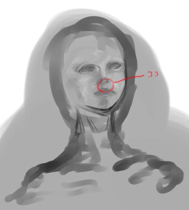 アニメ絵だと省略されがちなんだけど、ボカァ結構人中描くのが好きでね 