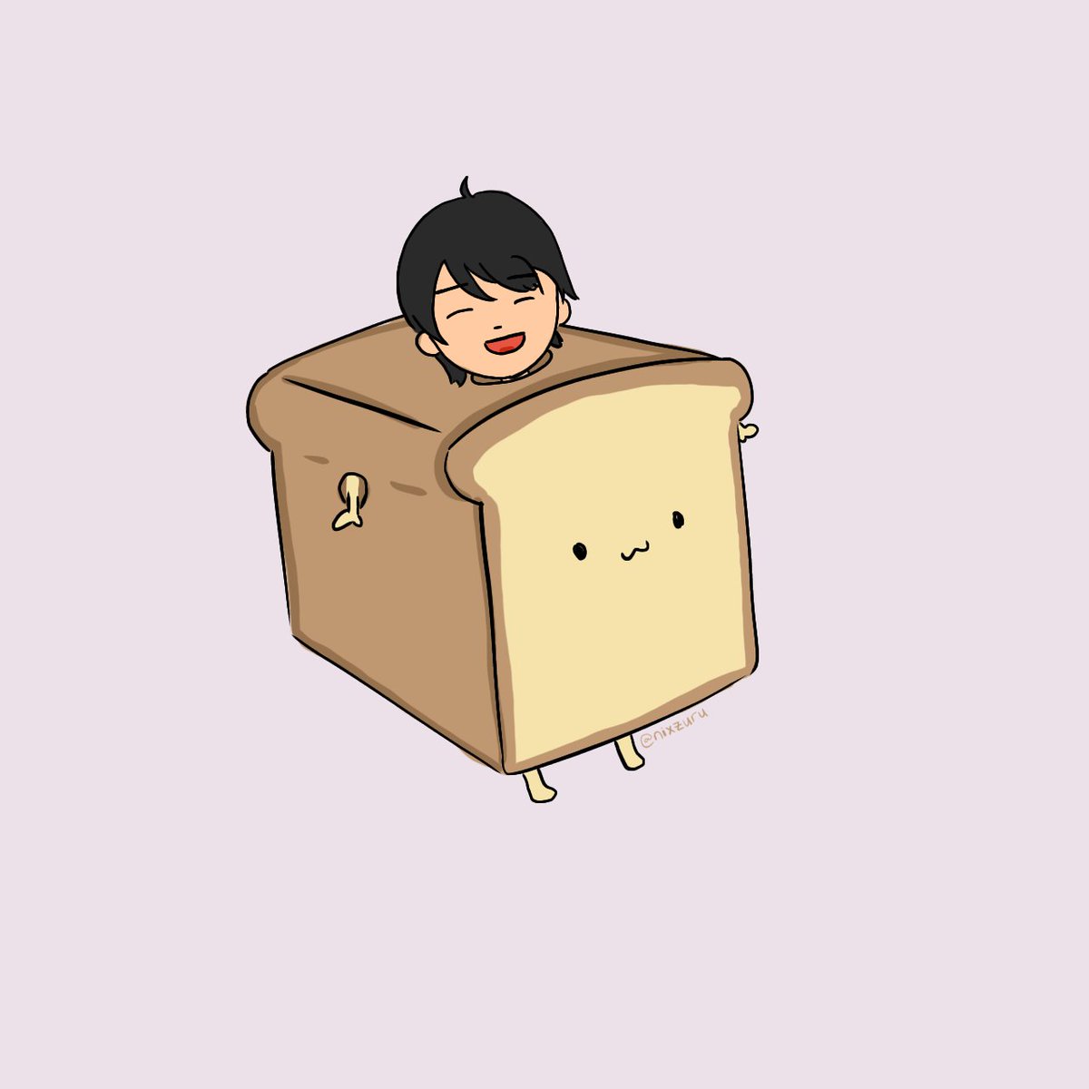 nixzuru's tweet photo. he looked like bread so I drew him as bread https://t.co/9XcAT63uOy