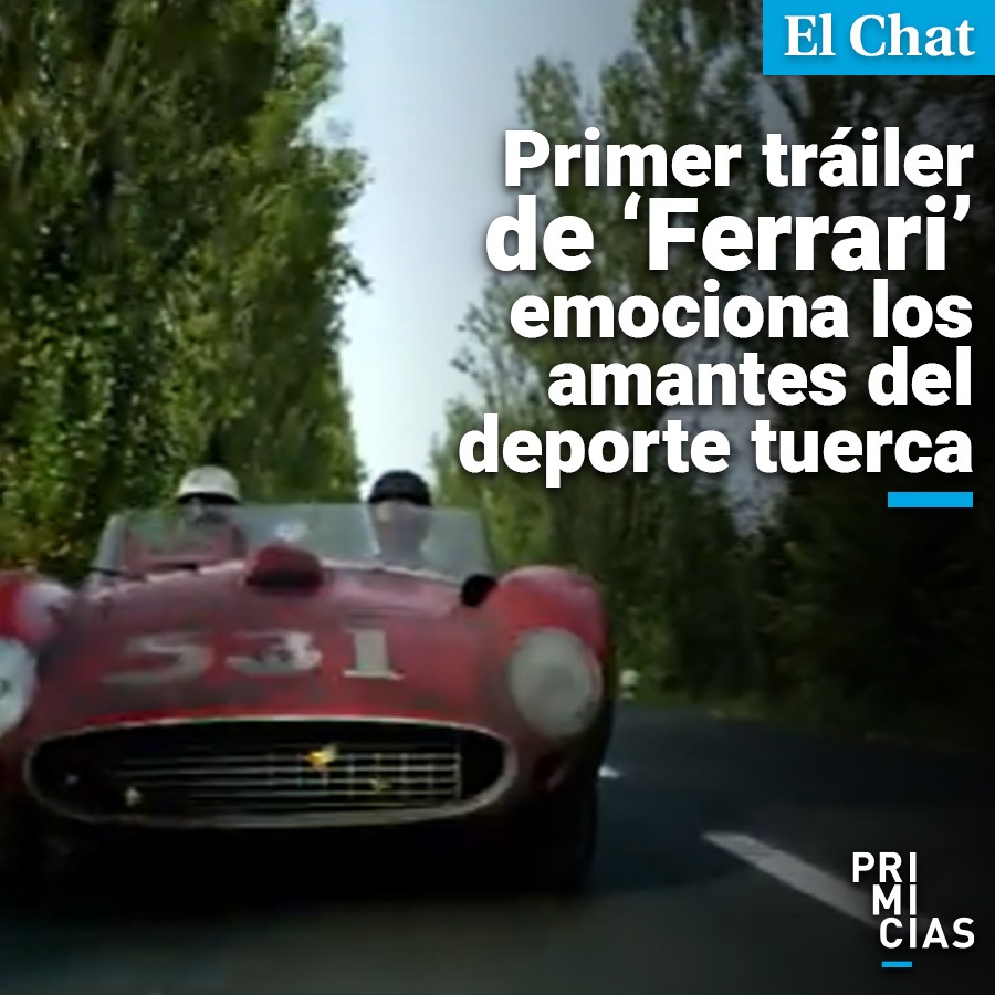 Primicias's tweet photo. #ElChat | 'Ferrari', protagonizada por Adam Driver y dirigida por Michael Mann, se estrenará en Estados Unidos en diciembre de 2023. https://t.co/I5yx6Fe0LX https://t.co/yGRBAJWNED