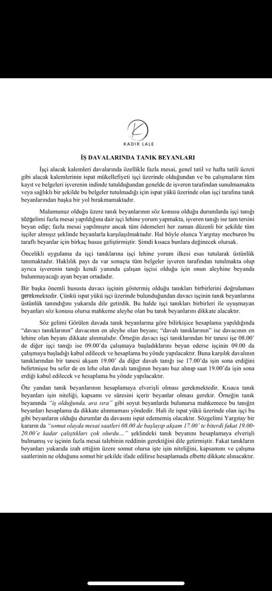 AvTarikCilekci's tweet photo. İş Davalarında Tanık Beyanlarında Dikkat Edilmesi Gerekilen Hususlar:

(-via Av.Kadir Lale) https://t.co/PHuiLT77wn