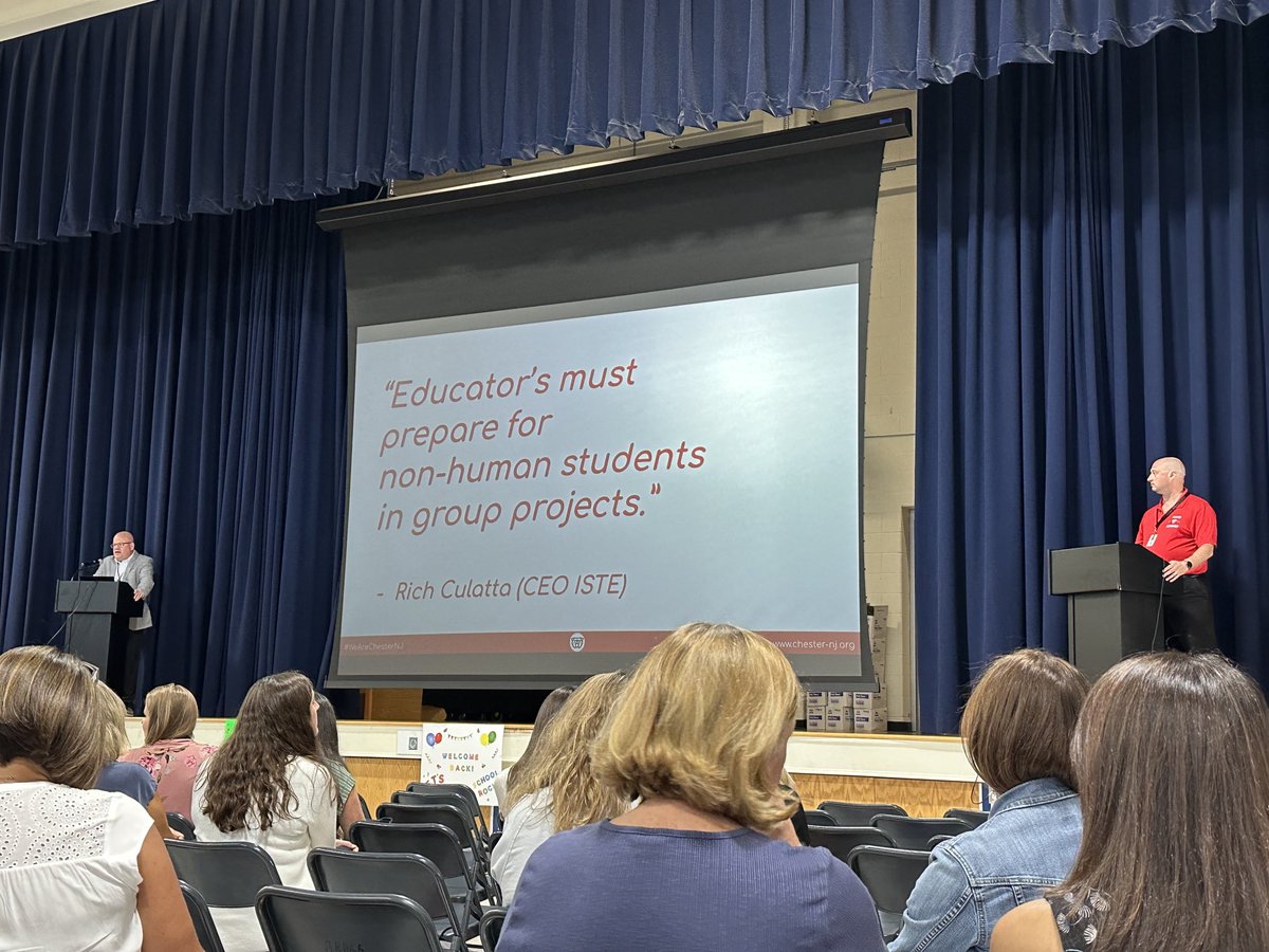ed_techguru's tweet photo. AI in the classroom!
Let’s GO!
How are we going to be using it in our classrooms?
#WeAreChesterNJ https://t.co/xmhUwI8Lso