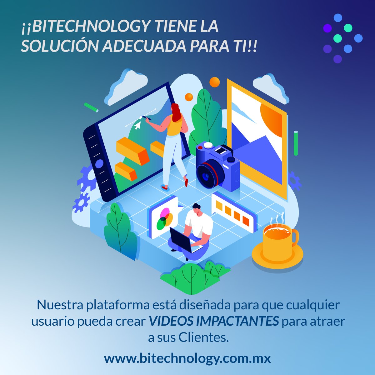 📲💥¡¡BITECHNOLOGY TIENE LA SOLUCIÓN ADEACUADA PARA TI!!💥
 🎯Nuestra plataforma está diseñada para que cualquier usuario pueda crear VIDEOS IMPACTANTES para atraer a sus Clientes.
 ¿Te gustaría leer un poco más al respecto?
videopersonalizado.bitechnology.com.mx

#technology #strategy