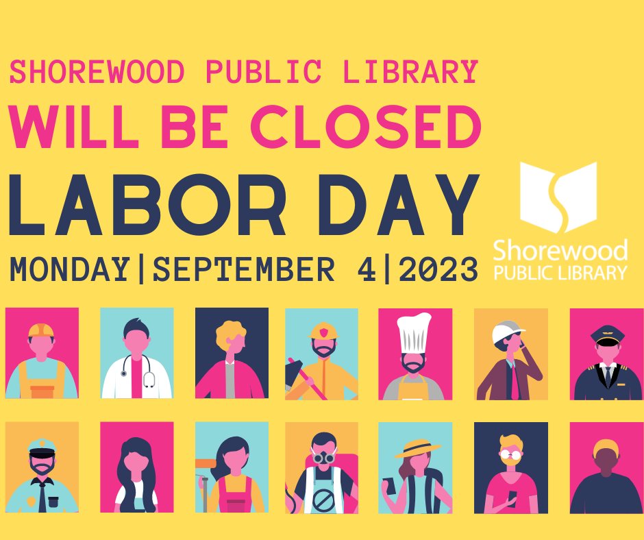 ShorewoodLib's tweet photo. September is just around the corner, which means the return of our regular hours!  The library will be open on Sundays from 11:00 AM - 3:30 PM beginning Sunday, September 10th.

Don't forget- the library will be CLOSED on Monday, September 4th for the Labor Day holiday. https://t.co/GTo2bW6GU5