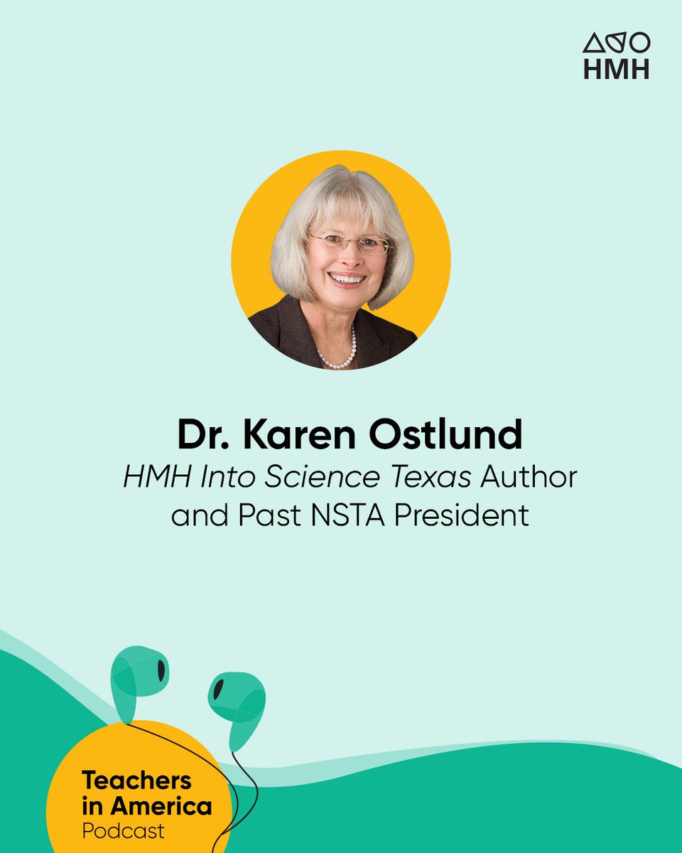 HMH Education (@hmhco) on Twitter photo Into Science Texas Author and past NSTA President Dr. <a href="/karen_ostlund/">Karen Ostlund</a> joins us in the latest episode of #TeachersinAmerica to discuss the ins-and-outs of #NGSS standards, technology's impact on student agency, and more: spr.ly/6015PtQJS Into Science Texas Author and past NSTA President Dr. <a href="/karen_ostlund/">Karen Ostlund</a> joins us in the latest episode of #TeachersinAmerica to discuss the ins-and-outs of #NGSS standards, technology's impact on student agency, and more: spr.ly/6015PtQJS