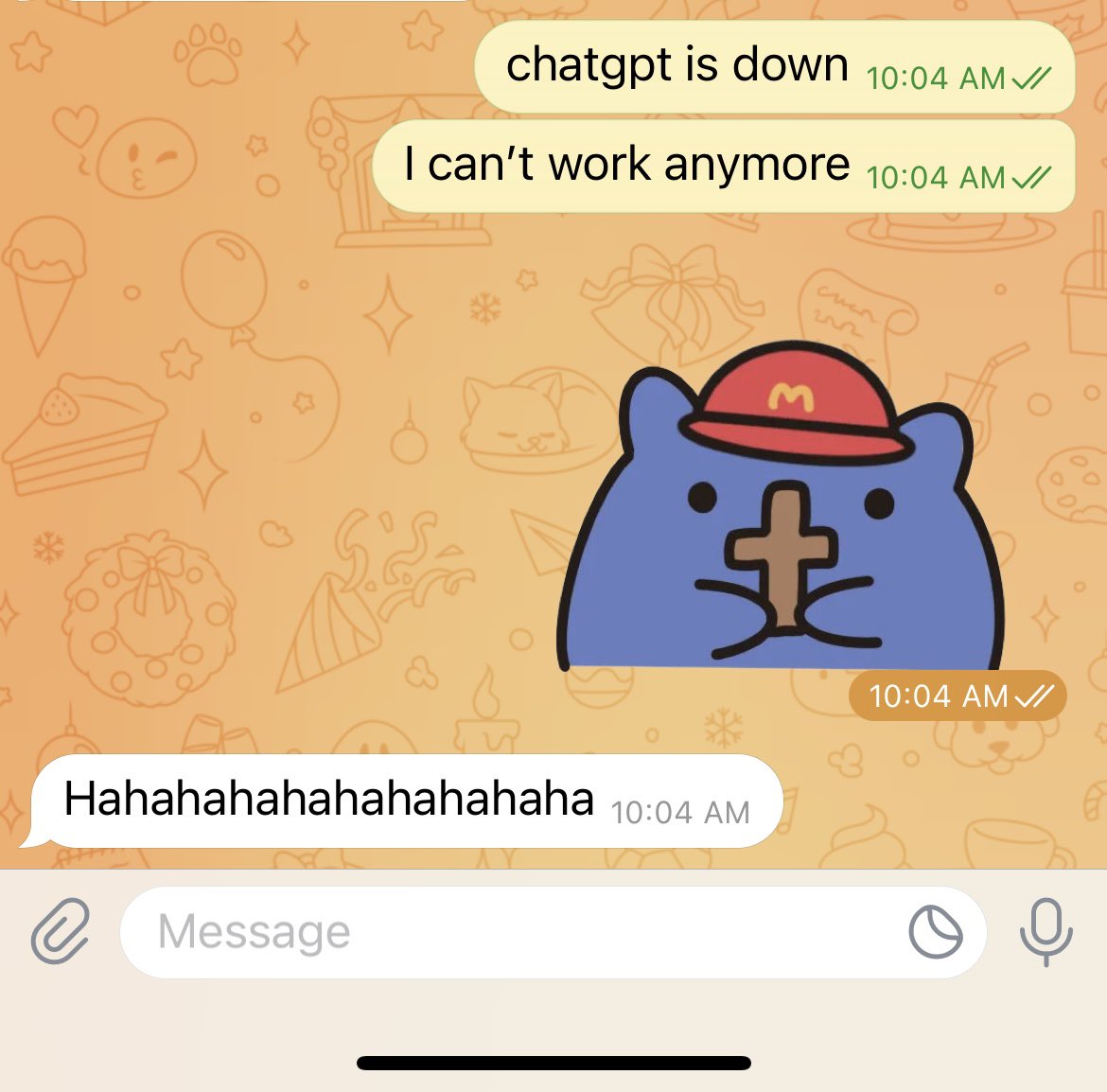 Is this that funny? : Pepe crying : 
ChatGPT is down #ChatgptisDown