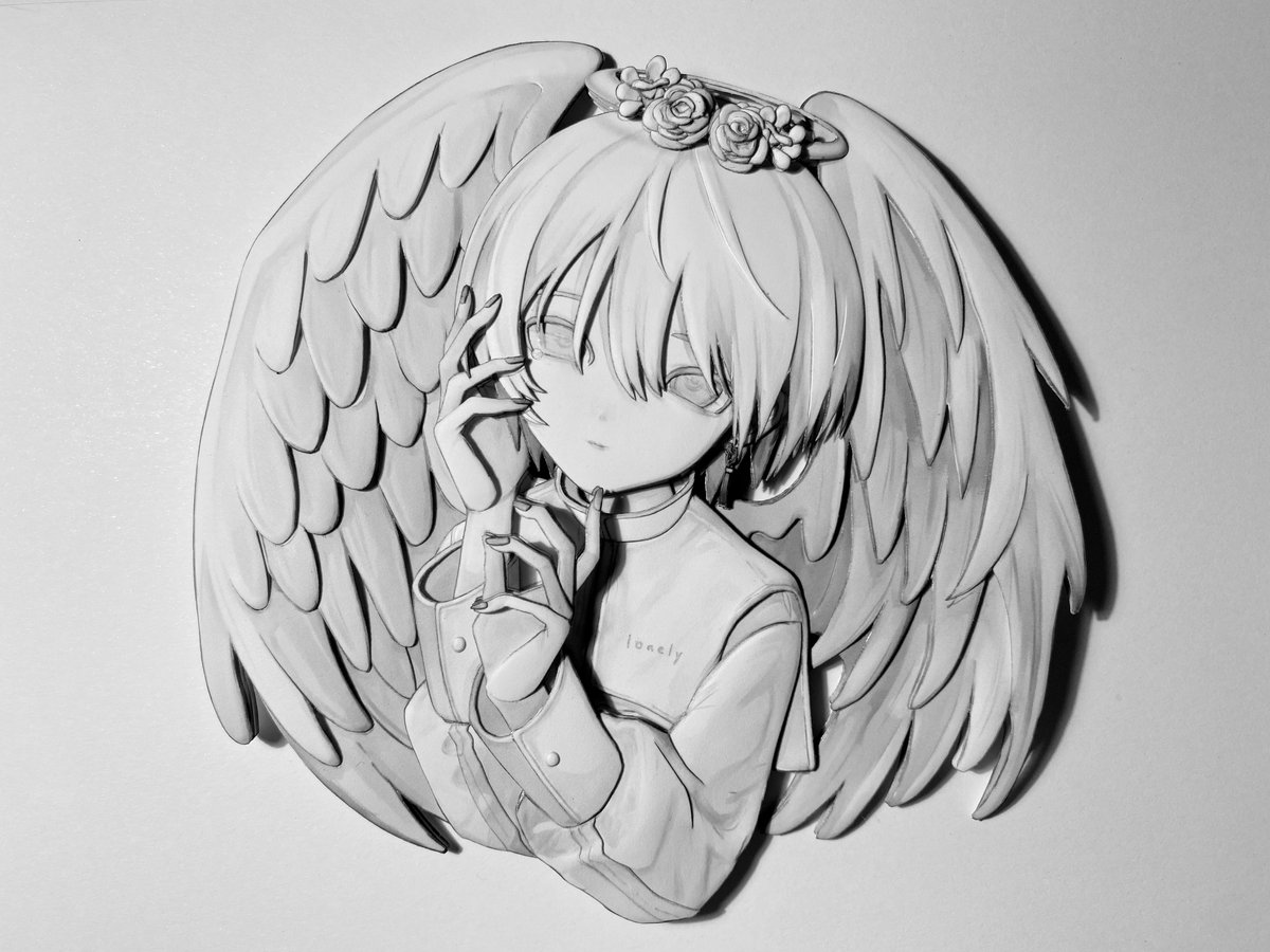 #とびきりの白を魅せてください
私のとびきりの白はyluさんの個展で展示させていただいたこちらの作品。
モノクロの世界に様々な感情が彩られているyluさんの素敵なイラストに、シャドーボックスの技法を用いて立体という新たな色を加えました。
@ylu_u
