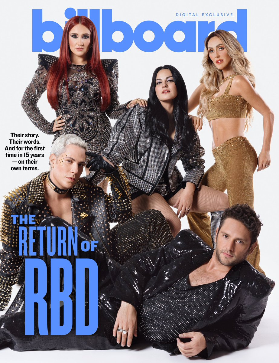 tracklist's tweet image. OS MAIORES! RBD estampa a capa da nova edição da Billboard. ⭐️