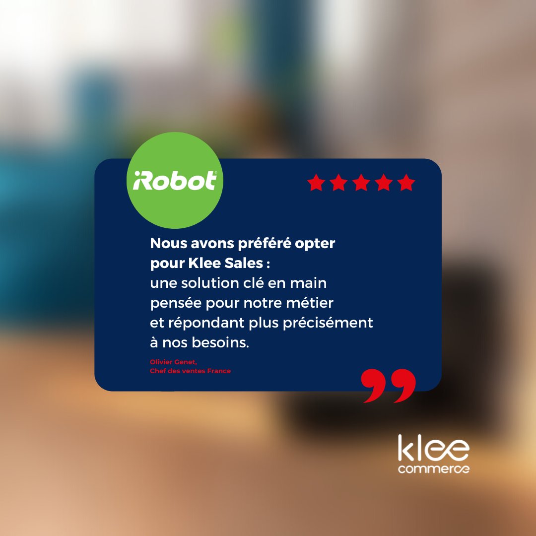 Klee Sales : le choix privilégié de @iRobot_FR depuis 2 ans🎯
1️⃣ Suivi clients.
2️⃣ Gestion des commandes.
3️⃣ Idées nouvelles pour optimiser la solution.
4️⃣ Reporting.
👉kleecommerce.com/irobot/
#retail #retailexecution #CRMSFA