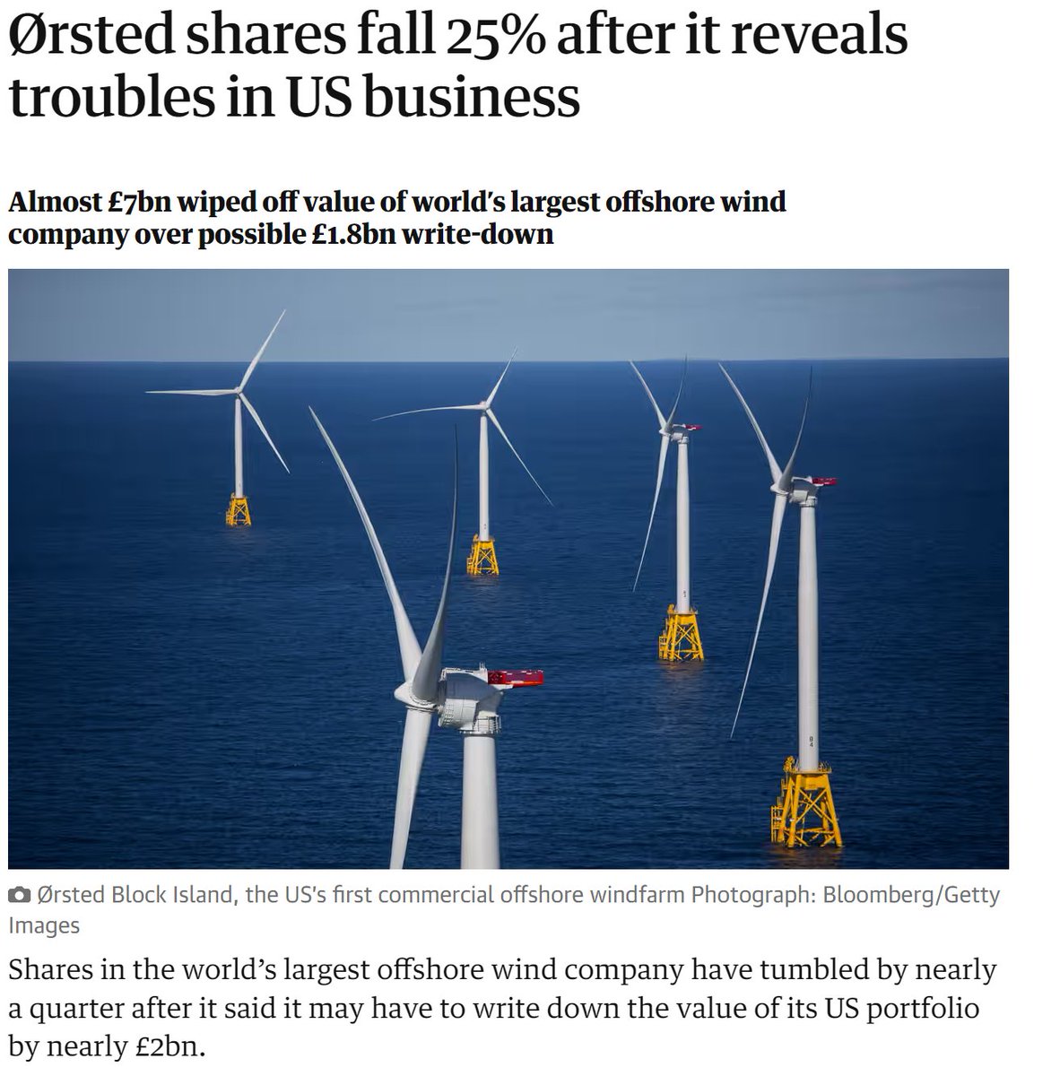 Danish global wind champ Ørsted lost 25% of its value yesterday. Why? Offshore wind in North America costs as much as nuclear, without the key advantage of making steady energy for 80+ years after being built. Today Denmark announces its first ever nuclear energy consultation.