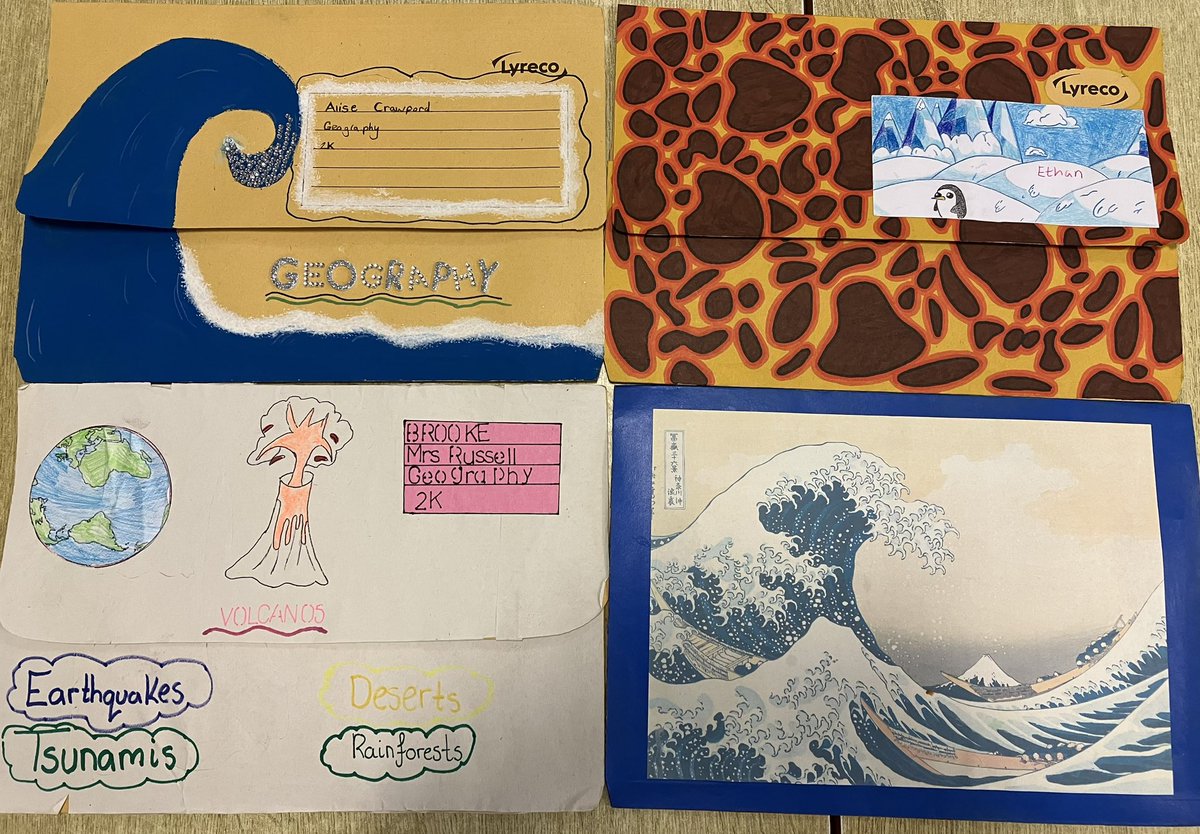 Merits for best decorated folders in 2K Geography <a href="/KAhumanities/">KAHumanities</a> were also awarded to Alise, Ethan, Brooke and Caelan today - good job 👍🏻 😊🌟