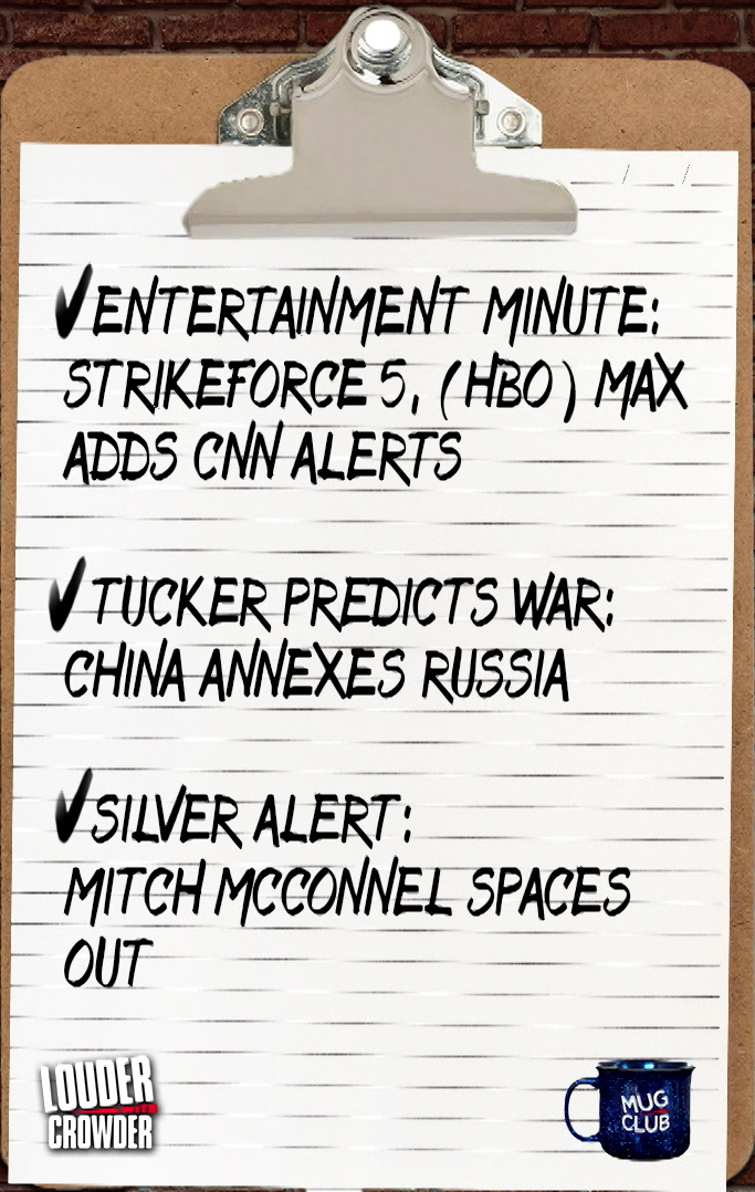 The rundown for today's show: - Strikeforce 5 - Tucker predicts war with Russia - Mitch has another stroke Tune in on Rumble, YouTube & Mug Club right now.