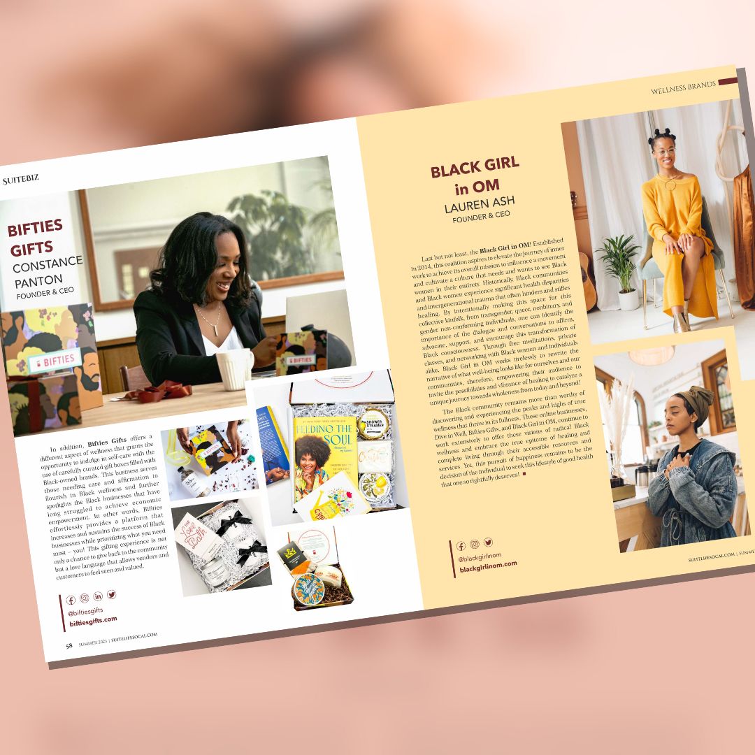 suitelifesocal's tweet image. #InThisIssue 

Thriving In Radical #BlackWellness

By: Kamea Taylor @kameataylor

#Featured
Black Girl in OM: @blackgirlinom
Bifties Gifts: @BiftiesG 
Dive In Well: @diveinwell @maryamajayi

Read at suitelifesocal.com
#suitelifesocal #summerissue #magazine #suitebiz