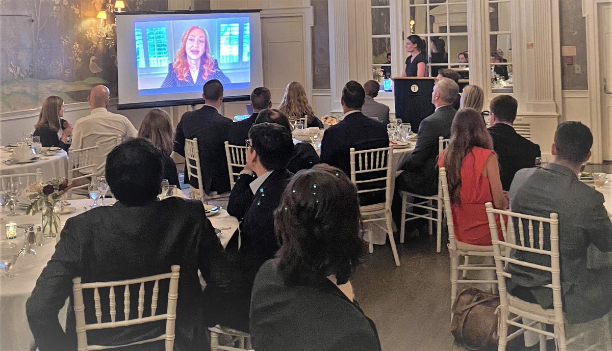 RumsfeldFoundtn's tweet image. Our #ConferenceCountdown continues! An important part of our Annual Graduate Fellowship Conference is our Alumni of the Year Award presentation. Learn about last year&apos;s talented awardee, Stephanie, here: rumsfeldfoundation.org/blog/detail/pu…