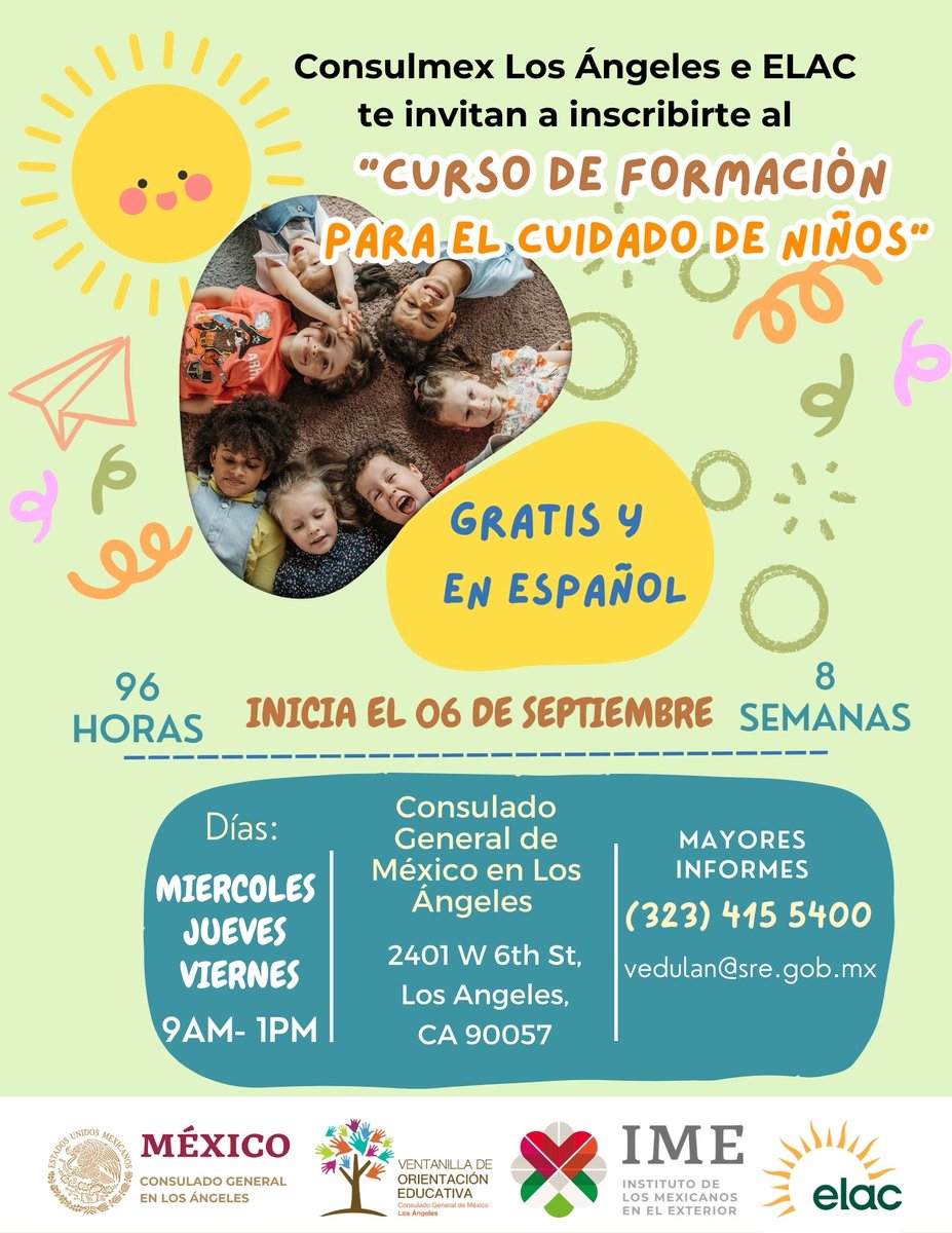 ConsulMexLan's tweet photo. La educación es #ElCaminoParaUnMejorFuturo el @ConsulMexLan y @EastLACollege les invita al curso que se llevará a cabo a partir del 06 de septiembre de 2023. Para más info: mailto:vedulan@sre.gob.mx o 📞 323- 415-5400 ¡Gratis y en español! #ELAC #MigrandoIDEAS https://t.co/bgdhfTNVqL
