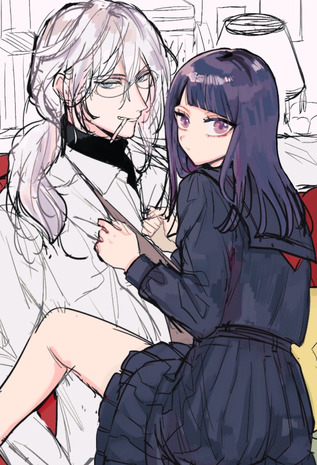 化学教師×生徒(の途中の絵) 