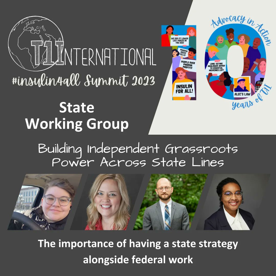 It's officially 1 month until T1I's #insulin4all Summit 2023! Today, we're highlighting our State Working Group session!

Click here to register (and don't forget to share with your family and friends): actionnetwork.org/ticketed_event…

<a href="/diabeticquinn/">imposter librarian quinn</a> <a href="/miinsulin4all/">Michigan #insulin4all</a> <a href="/cmorten2/">Chris Morten</a>