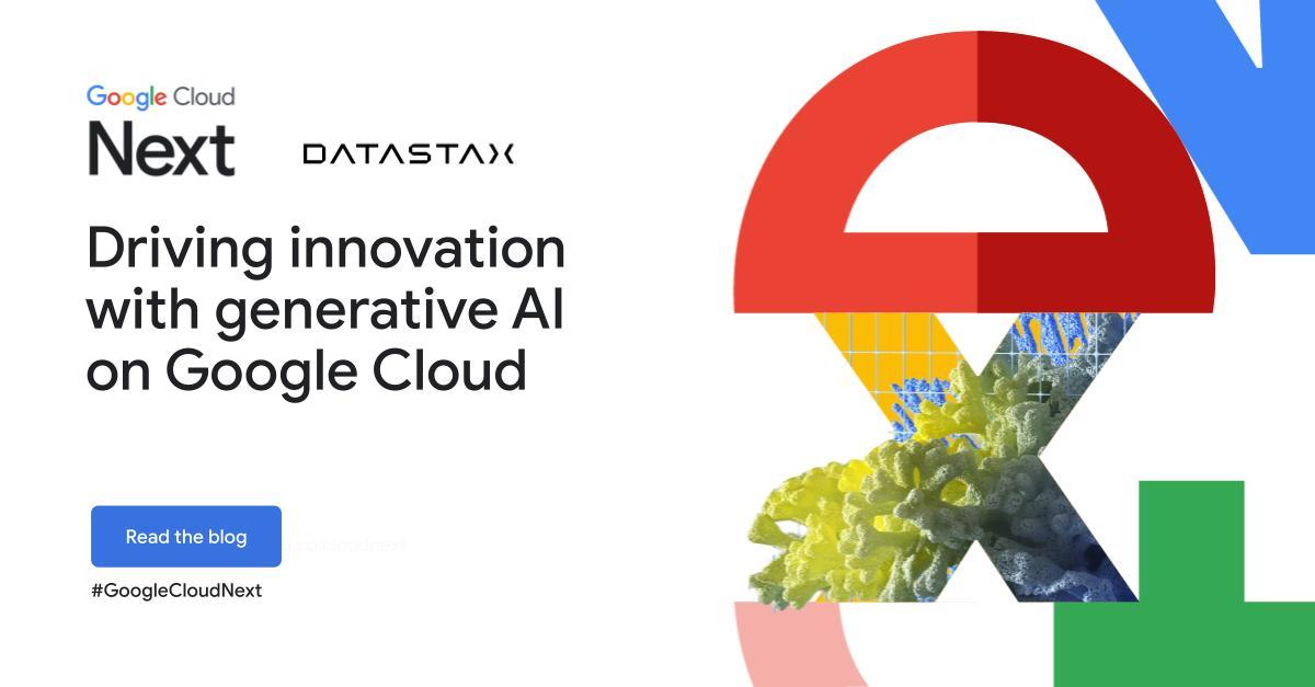 DataStax is proud to partner with Google Cloud to drive innovation in GenAI. 🤝🚀

Learn how our vector database and integration with Vertex AI will help developers build real-time, gen AI-powered applications: ow.ly/LZaa104SIBf

#GoogleCloudNext