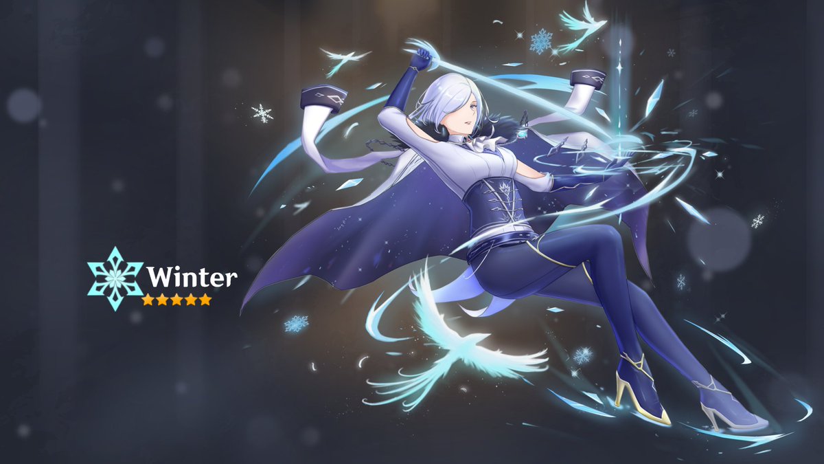 Eryx45__'s tweet photo. Harbinger Winter is here❄️ My piece for #RWBYxGenshinImpact art collab! 

#greenlightvolume10 #RWBYfanart #Genshin https://t.co/x83ZySCRiv