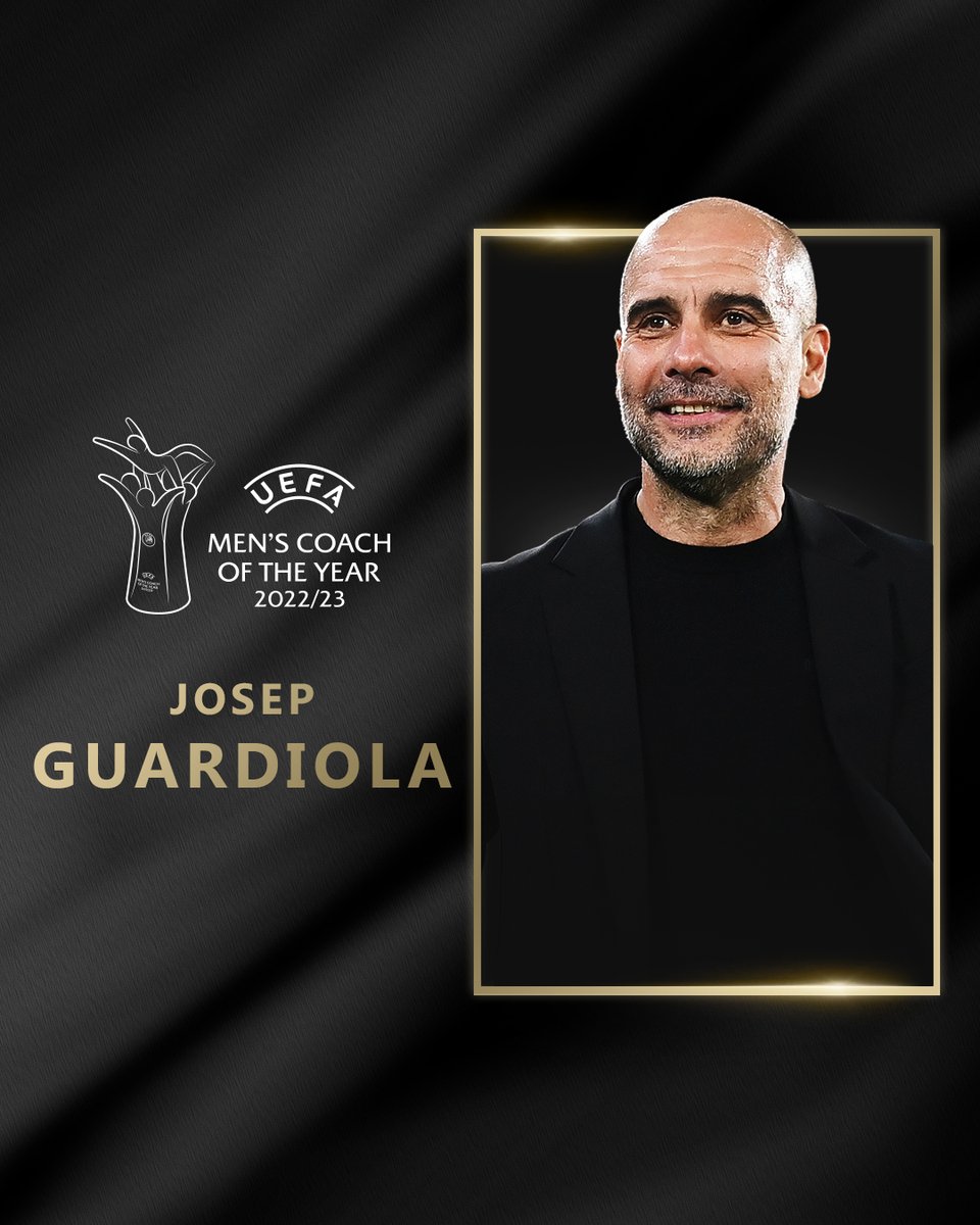 Another award for Pep! 👏 #UEFAawards || #UCLdraw
