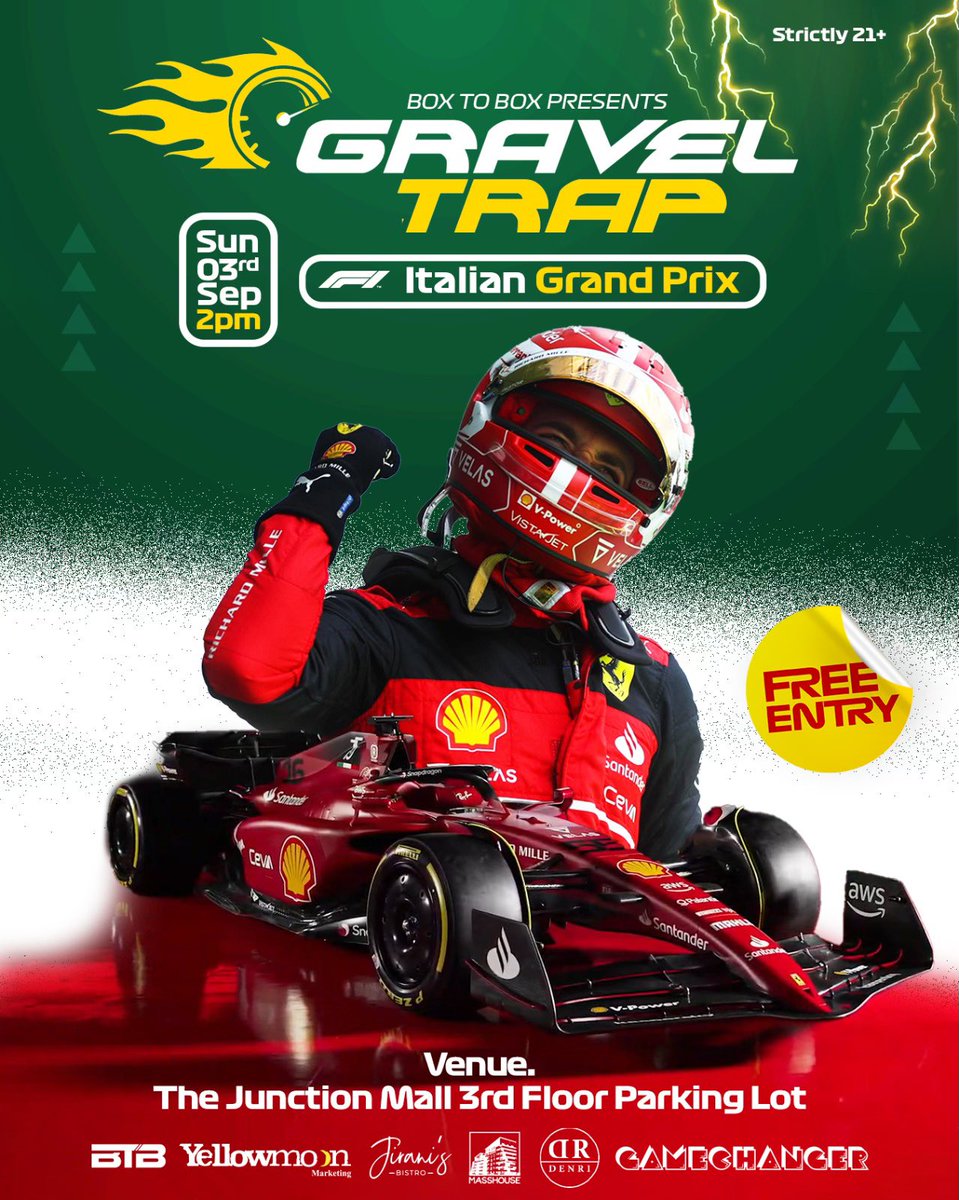 boxtoboxregista's tweet photo. Sunday is a day of sport!! Gravel Trap is happening from 2pm @thejunctionmall!
We have the Italian GP and then immediately after that a small matter to be settled at the Emirates.
Shift Nation will be on location with the best tuned cars in Kenya! #GravelTrap https://t.co/yOyOaS8gRH