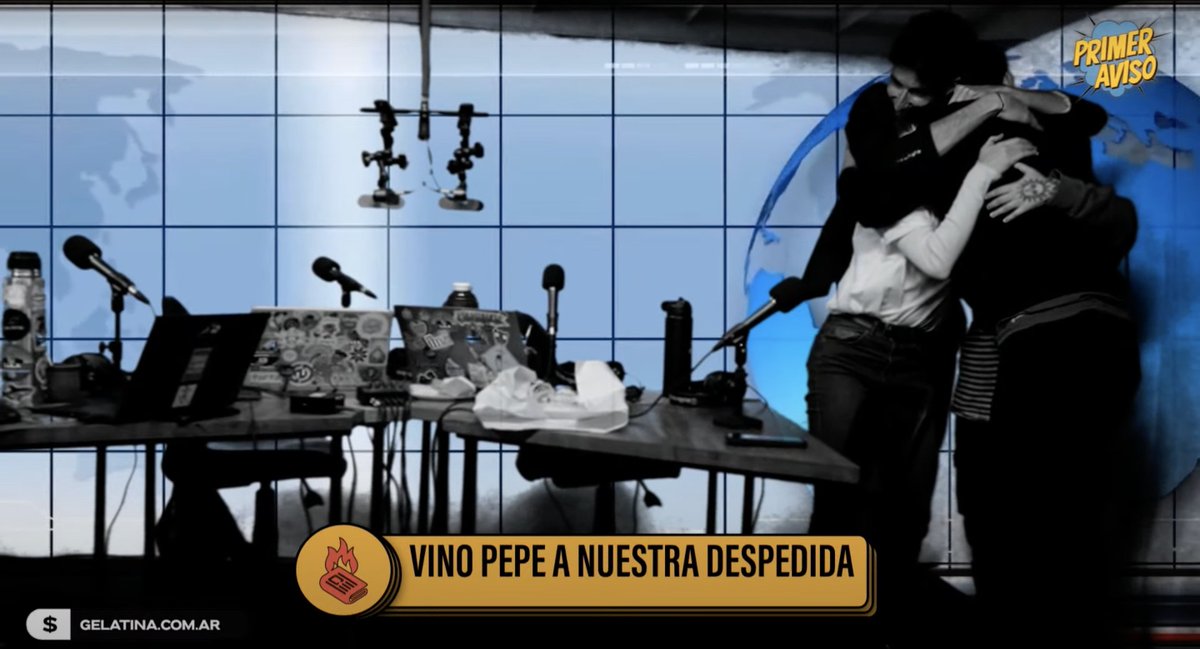 Gracias <a href="/somosgelatina/">Gelatina</a> por ser casa 🥲
Últimos minutos de Primer Aviso en vivo, vengan a abrazarnos 

#UltimoPrimerAviso #UltimoAviso