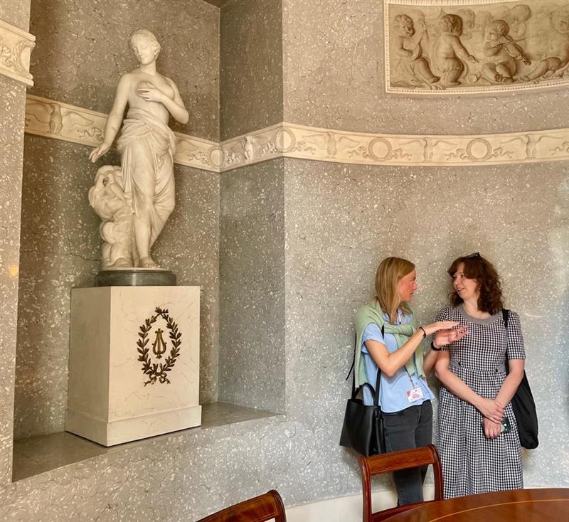EUDiploAcademy's tweet photo. One of the first events of the European Diplomatic Academy 2023/24 is an enriching networking session intertwined with history, as the participants explore the exquisite #Natolin Palace and Park Estate, established back in the 18th century. #EUdiplomacy https://t.co/wXsIOpY8ql