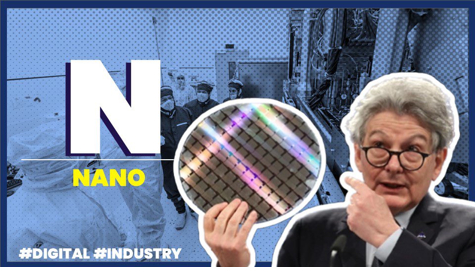 N... for Nano🔬 With the EU #ChipsAct, we want to double our 🇪🇺 chips global market share by 2030, and to produce the most sophisticated & energy-efficient semiconductors in Europe. That is to say below 5 or even 2 nanometres. linkedin.com/pulse/strategi… #StrategicAutonomics