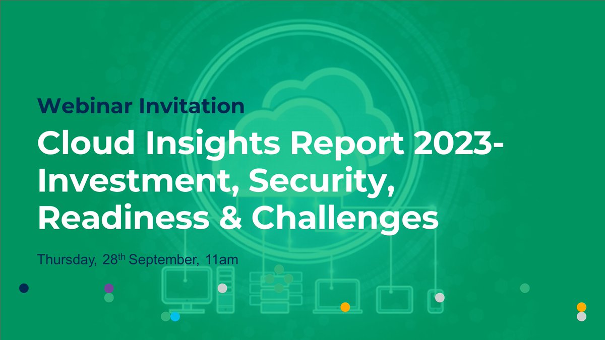 Register for our webinar at 11am on Thursday, September 28th for a comprehensive discussion on our Cloud Report 2023, with insights and recommendations from experts across our organisation.

buff.ly/3sCfjGk 

#Cloud #HybridCloud #ITPartnering #BuiltDifferent