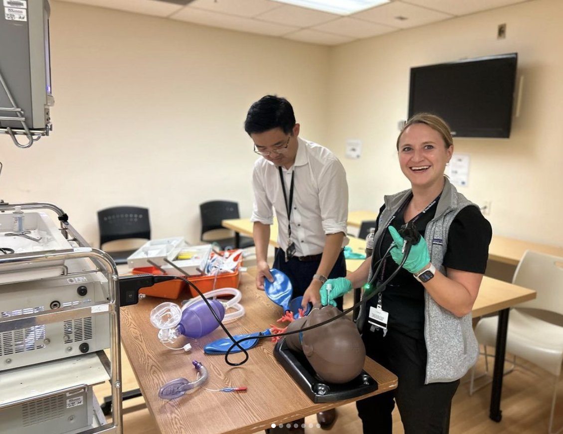PennPulmonary's tweet photo. The end of August marks a wrap for our summer procedure &amp; simulation curriculum! Three airway courses, two days of Philly-wide ultrasound conferencing, and  two bootcamps later: our first year fellows are unstoppable @cameron_baston @DoctorBreanne @MeerkatMirson @AnneSongMD https://t.co/BgH2kje4nl