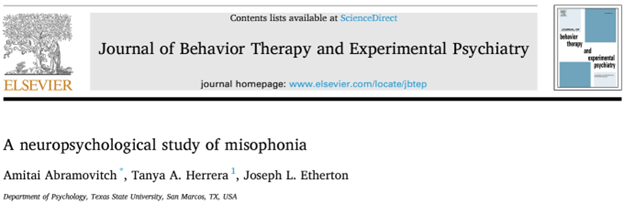 🔥NEW STUDY🔥
#Misophonia = negative emotional response to certain sounds. But is this related to cognitive dysfunction?

We just published the first neuropsychological study of misophonia. 

Fulltext : tinyurl.com/k5cx498b

Shoutout to my former grad student Tanya Herrera!