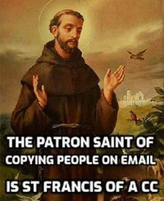 hope_foley's tweet image. Good morning! This is hilarious. I more need the patron saint of not replying all on a giant DL. That’s one I’d lite a candle for foe sho.