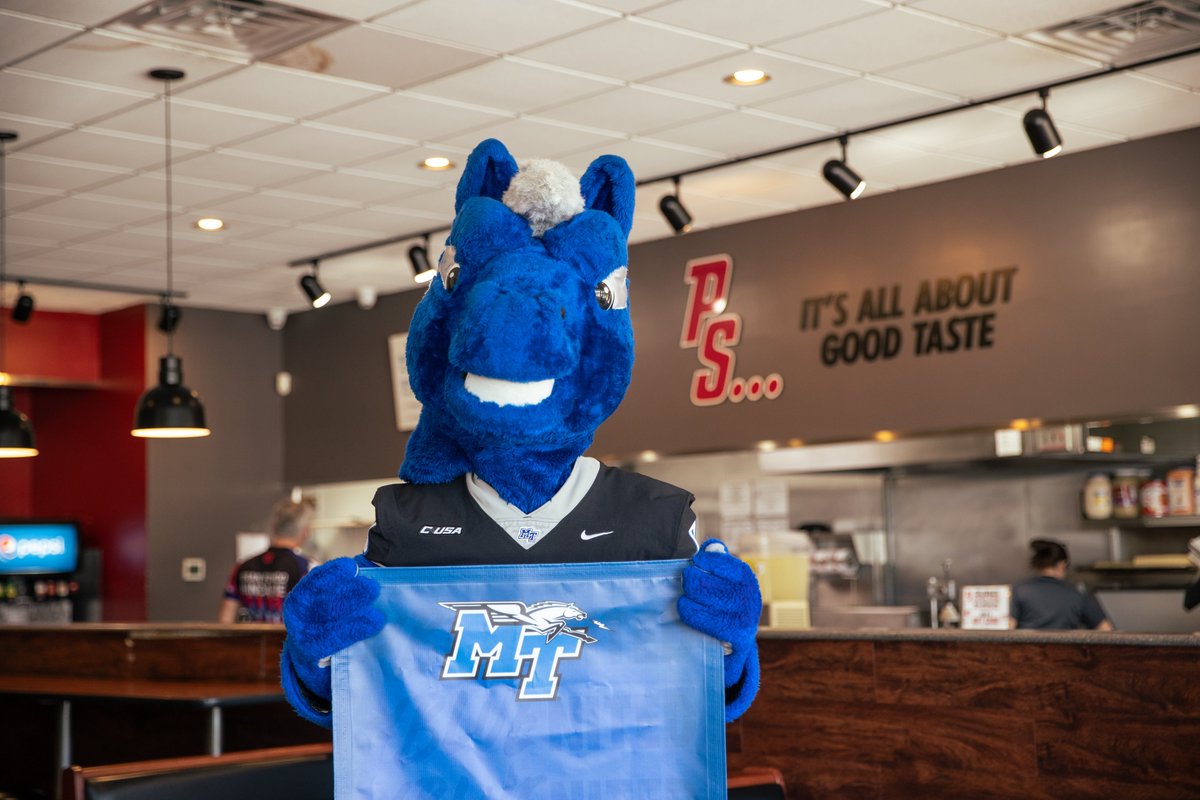 Middle Tennessee Athletics (@mtathletics) on Twitter photo One last trip around town for Lightning as we get our 2023-24 academic year underway! <a href="/HamptonByHilton/">Hampton by Hilton</a>, <a href="/PennStationSubs/">Penn Station East Coast Subs</a> and <a href="/RoscoeBrownInc/">Roscoe Brown Inc.</a> are #BLUEnited! One last trip around town for Lightning as we get our 2023-24 academic year underway! <a href="/HamptonByHilton/">Hampton by Hilton</a>, <a href="/PennStationSubs/">Penn Station East Coast Subs</a> and <a href="/RoscoeBrownInc/">Roscoe Brown Inc.</a> are #BLUEnited!