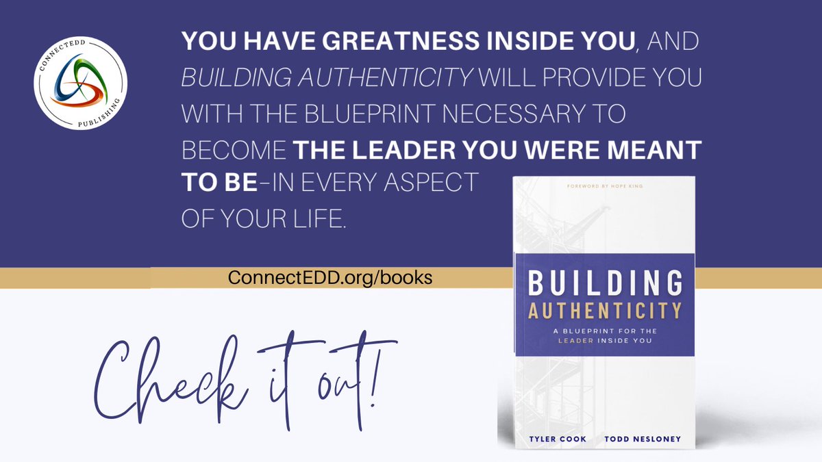 ConnectEDDBooks's tweet photo. Ready to unleash the leader within? Get inspired by the book Building Authenticity, as you go on a journey of both discovery and action. Find it at https://t.co/mbR0mwiKpU
#buildingauthenticity https://t.co/GnE9psKLft