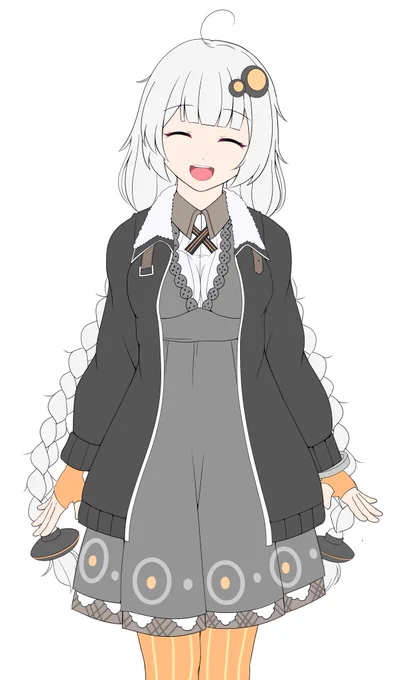 紲星立ち絵も一応進んでます( ˘ω˘ )ボイコネ本の締切日も迫ってきてるけどでえじょぶだ、最終出勤日を乗り切ったら巻き返しの時です/(^ 