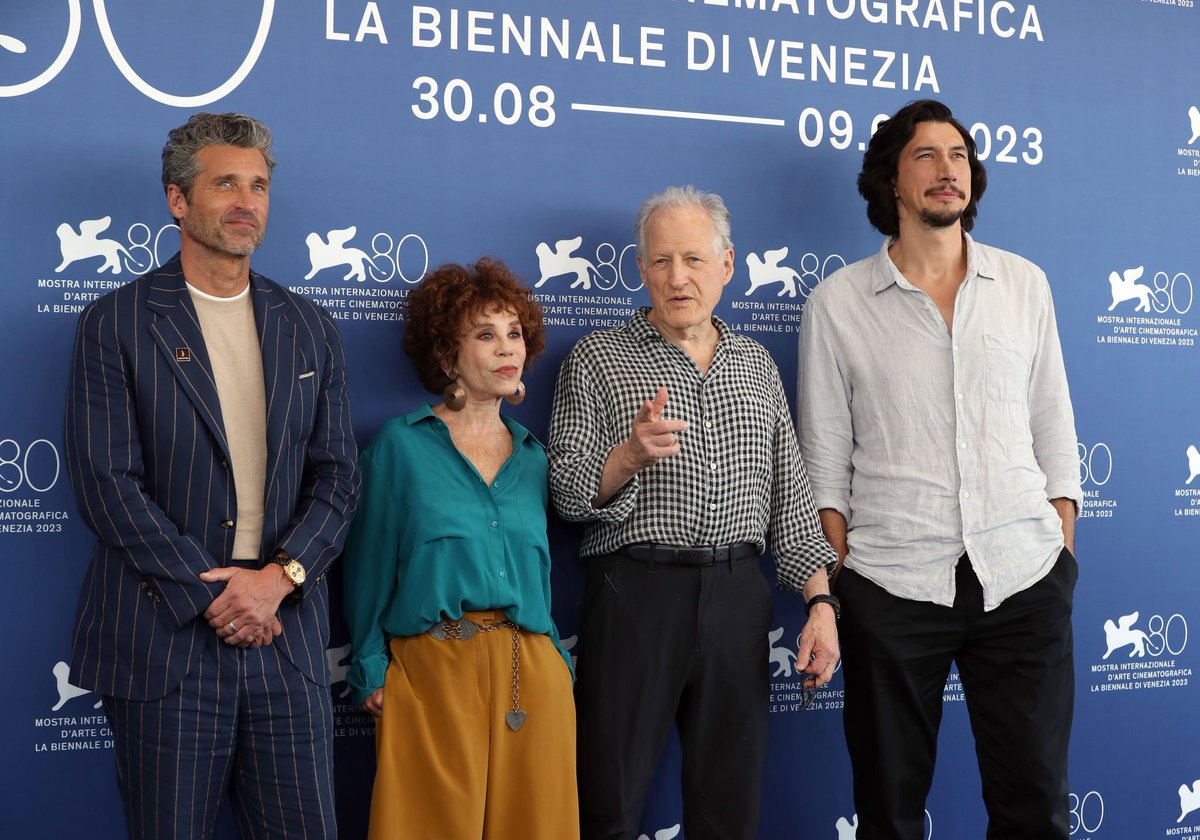 adamdriverarchv's tweet photo. 2/ NEW • With Patrick Dempsey, Daniela Piperno, and Michael Mann — Adam Driver | Film Festival | Venice | 80th | Ferrari | Press | Photo Call | 2K | 31.08.23 | August | 2023 https://t.co/8T6RJ98U8s