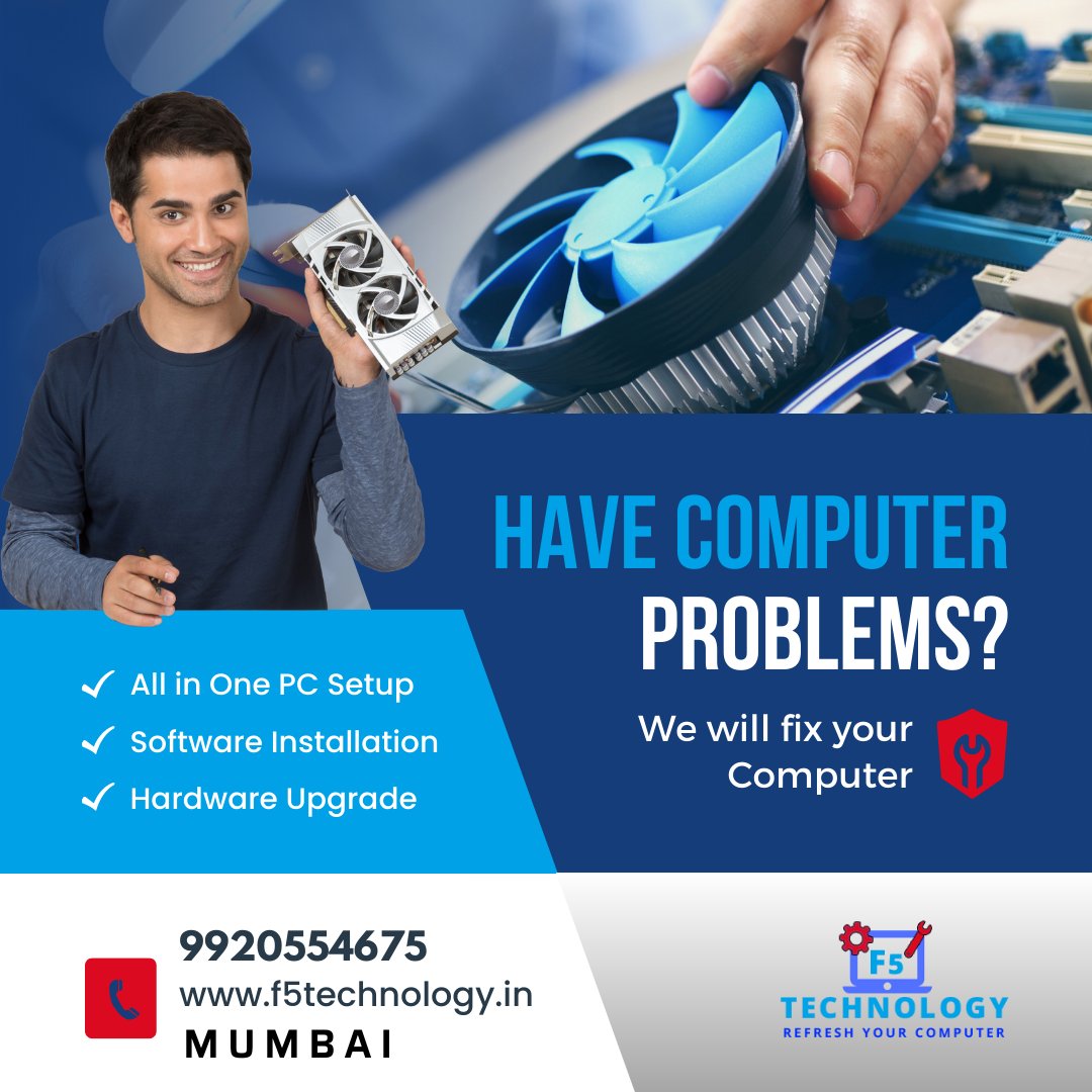 f5technologys's tweet photo. 🌟 Need a computer and laptop repair superhero in Mumbai? Look no further than F5 Technology! 🦸‍♂️💻

☎️: +91 9920554675
🌐: https://t.co/e3jdzXQvsq
📍: Near Oberoi Mall, Goregaon East, Mumbai

#f5technology #computerrepair #laptoprepair #imacrepair #macbookrepair #pcrepair https://t.co/0TjyRsNVzJ